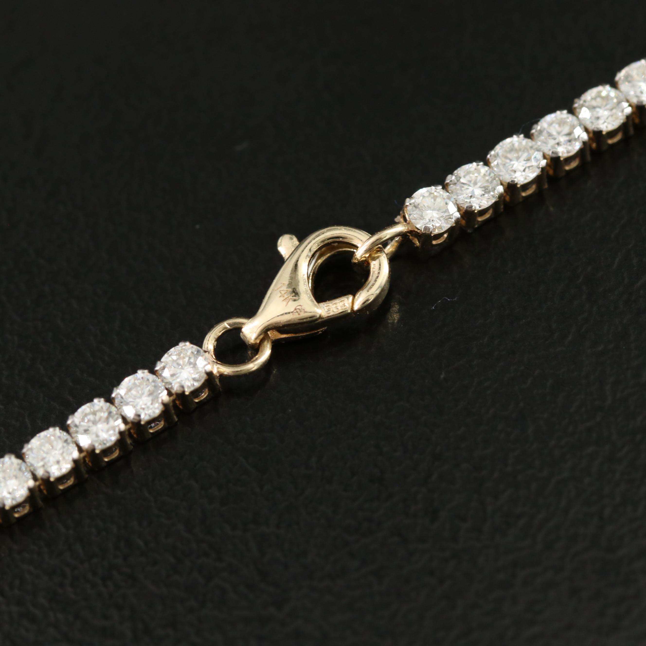 14K 9.00 CTW Lab Grown Diamond Riviera Necklace