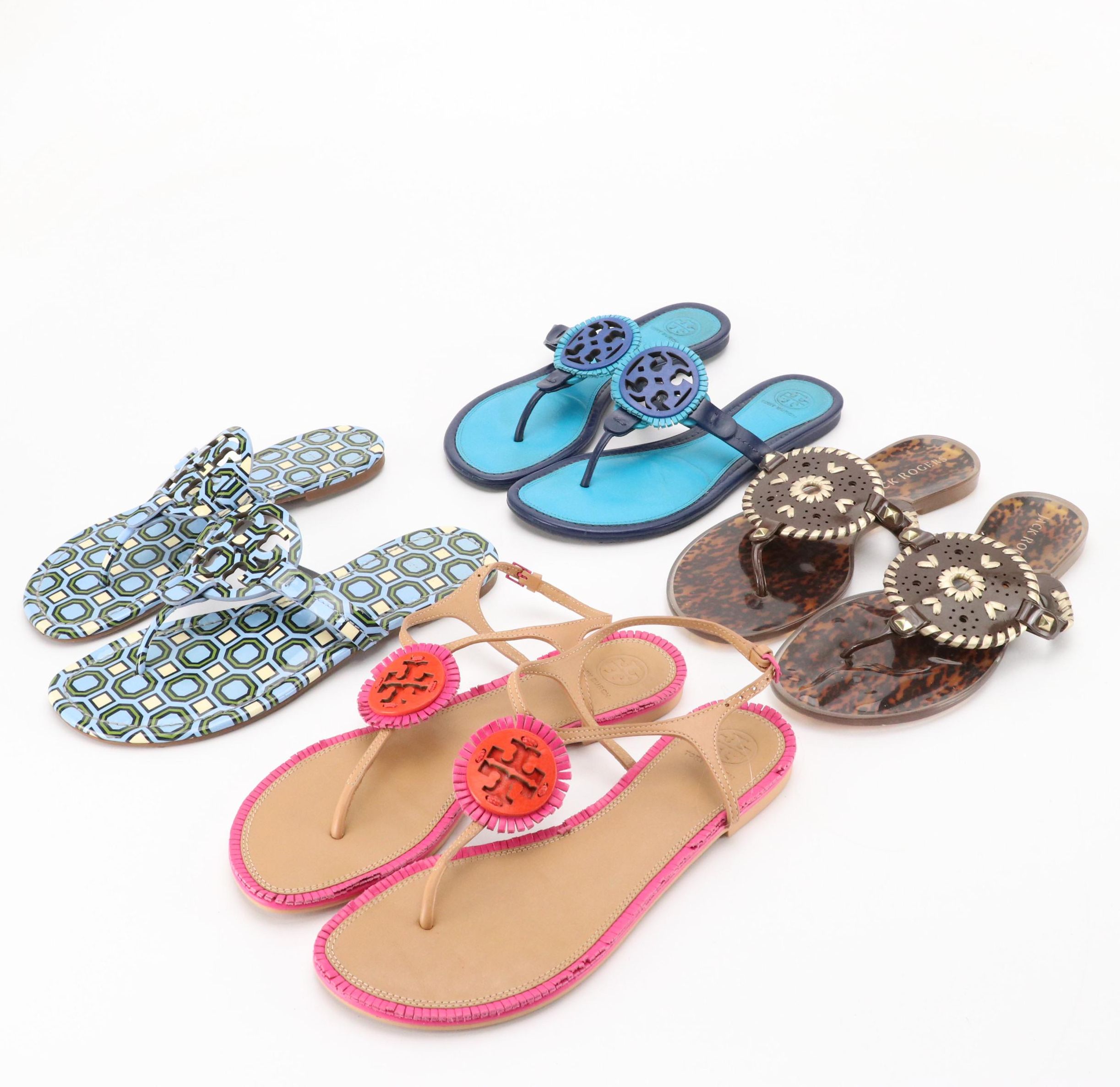 Tory Burch Miller Thong Sandals and Flats with Jack Rodgers Georgia Jelly Sandal