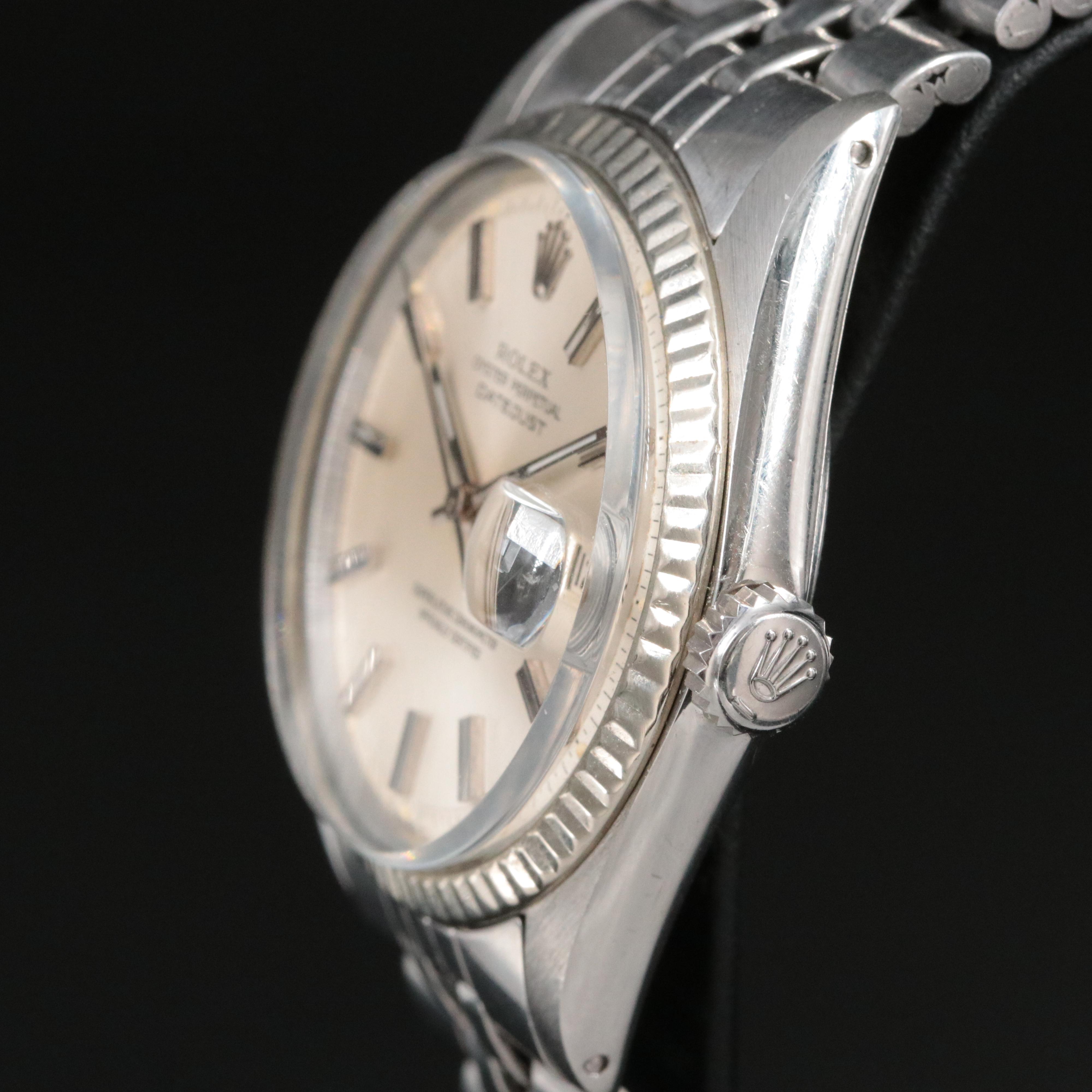 1971 Rolex 14K and Steel 1601 Model Datejust Watch
