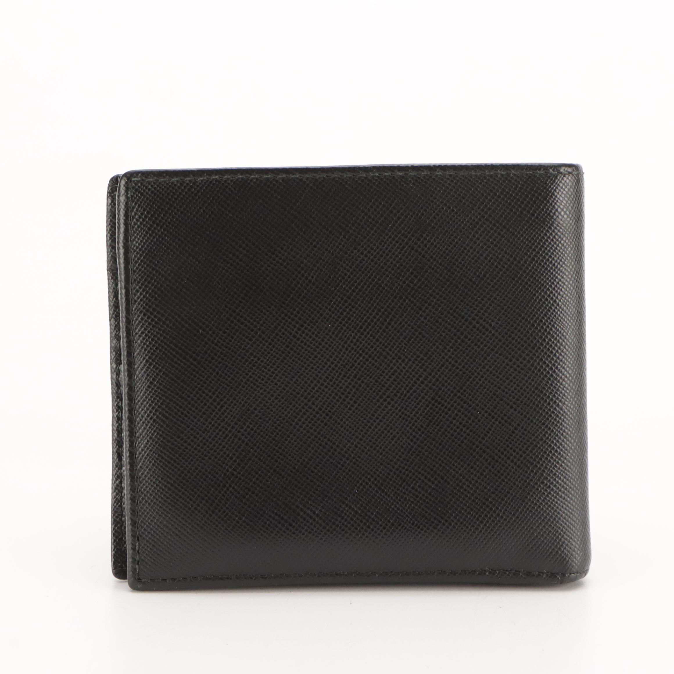 Prada Bifold Wallet in Black Saffiano Leather