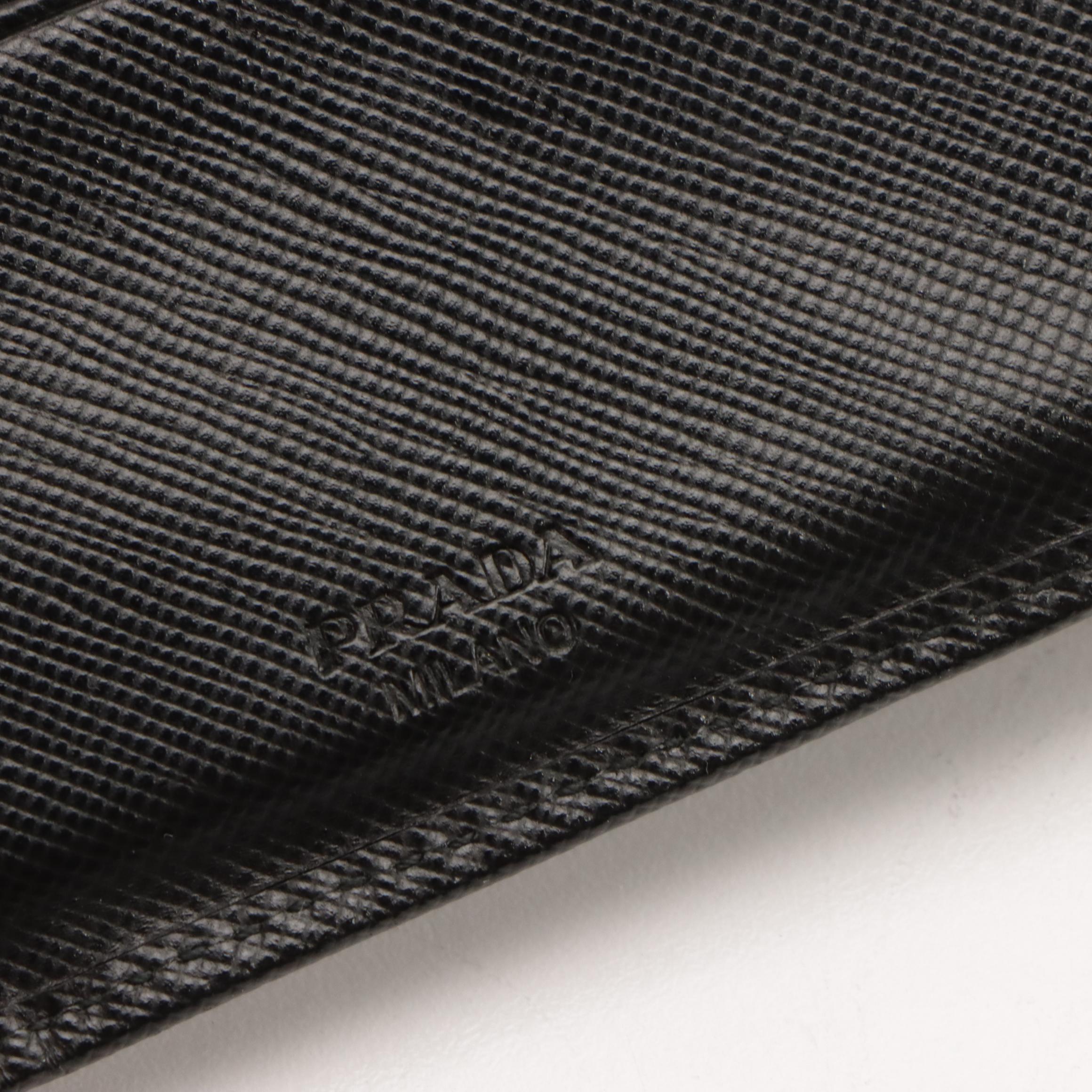 Prada Bifold Wallet in Black Saffiano Leather