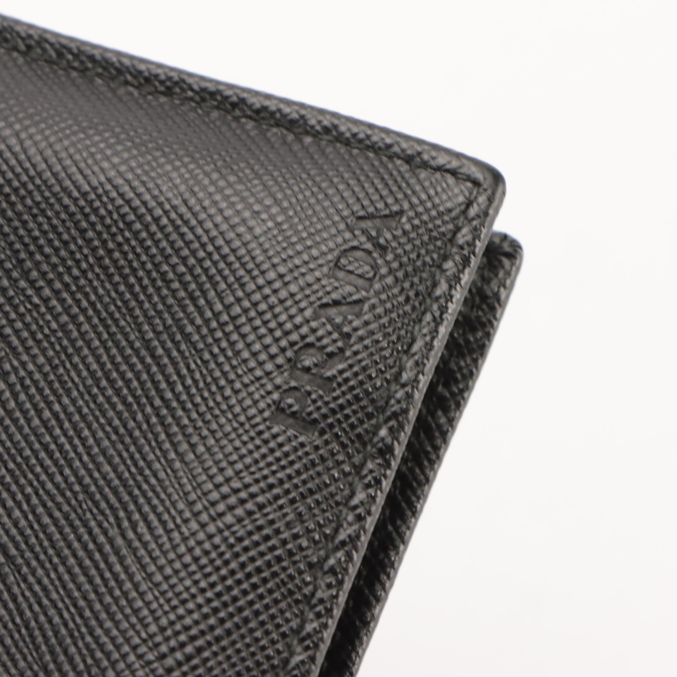 Prada Bifold Wallet in Black Saffiano Leather