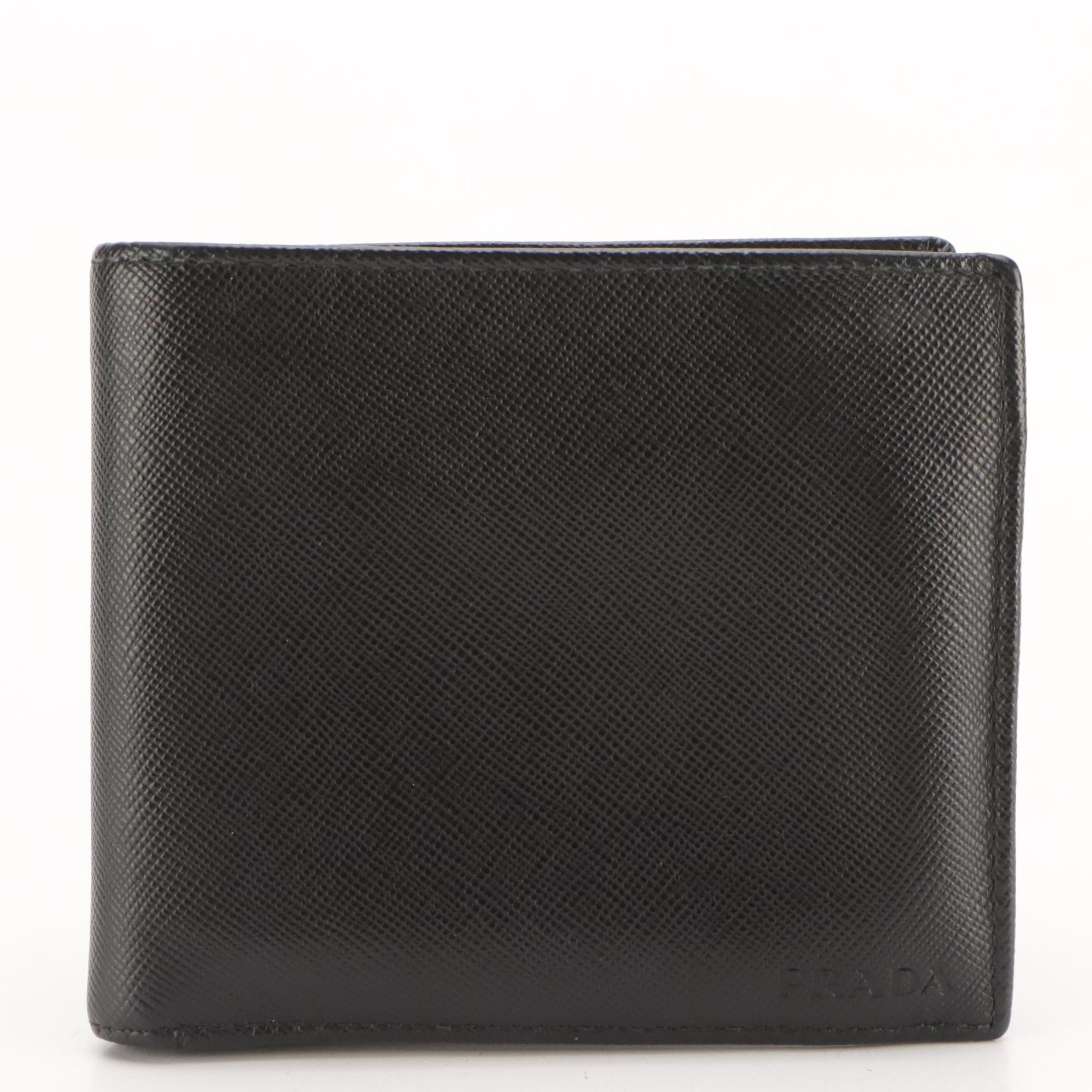 Prada Bifold Wallet in Black Saffiano Leather