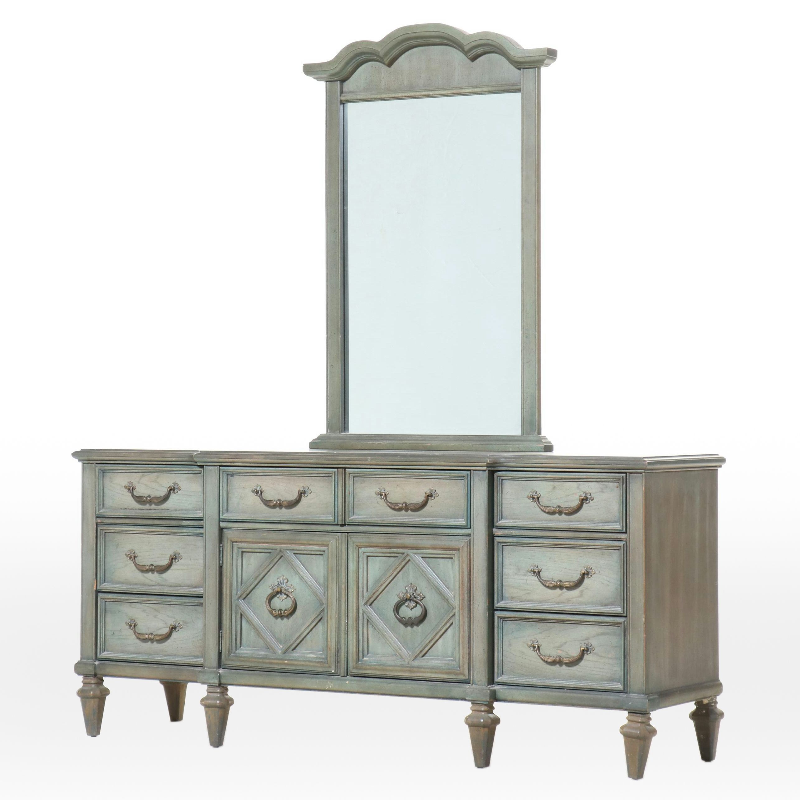 Stanley Furniture French Provincial Style Dresser with Mirror