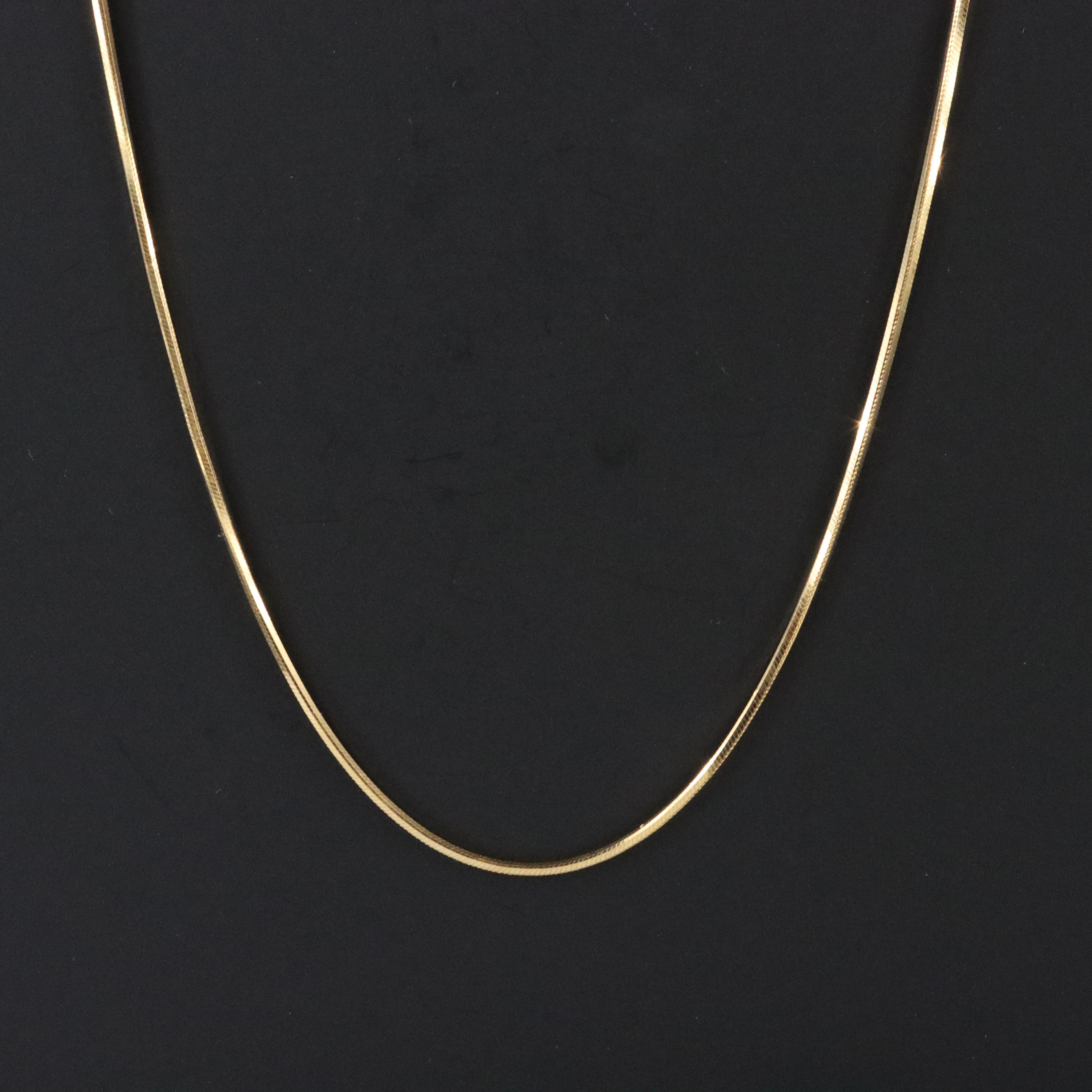 Italian 14K Square Snake Chain Necklace
