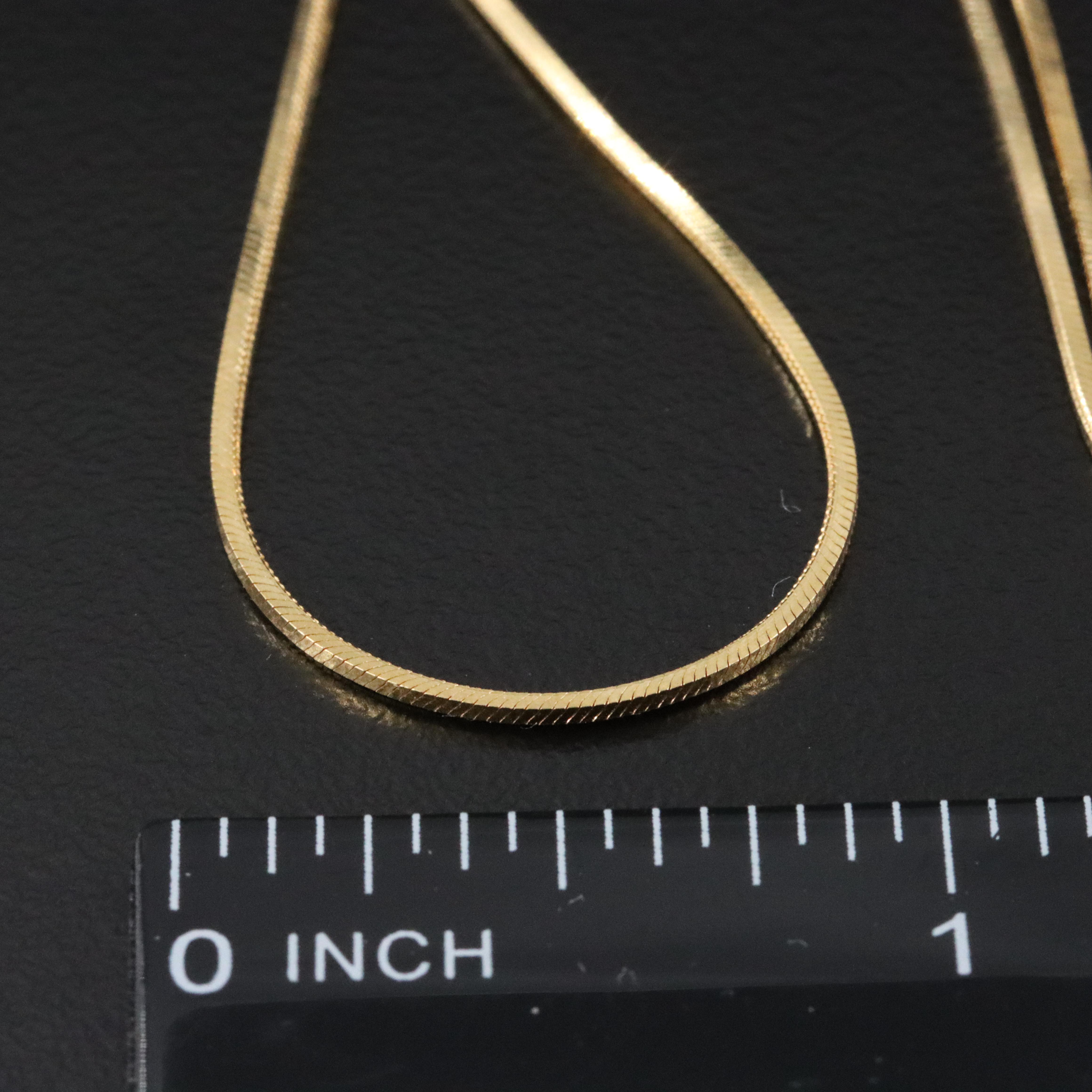 Italian 14K Square Snake Chain Necklace