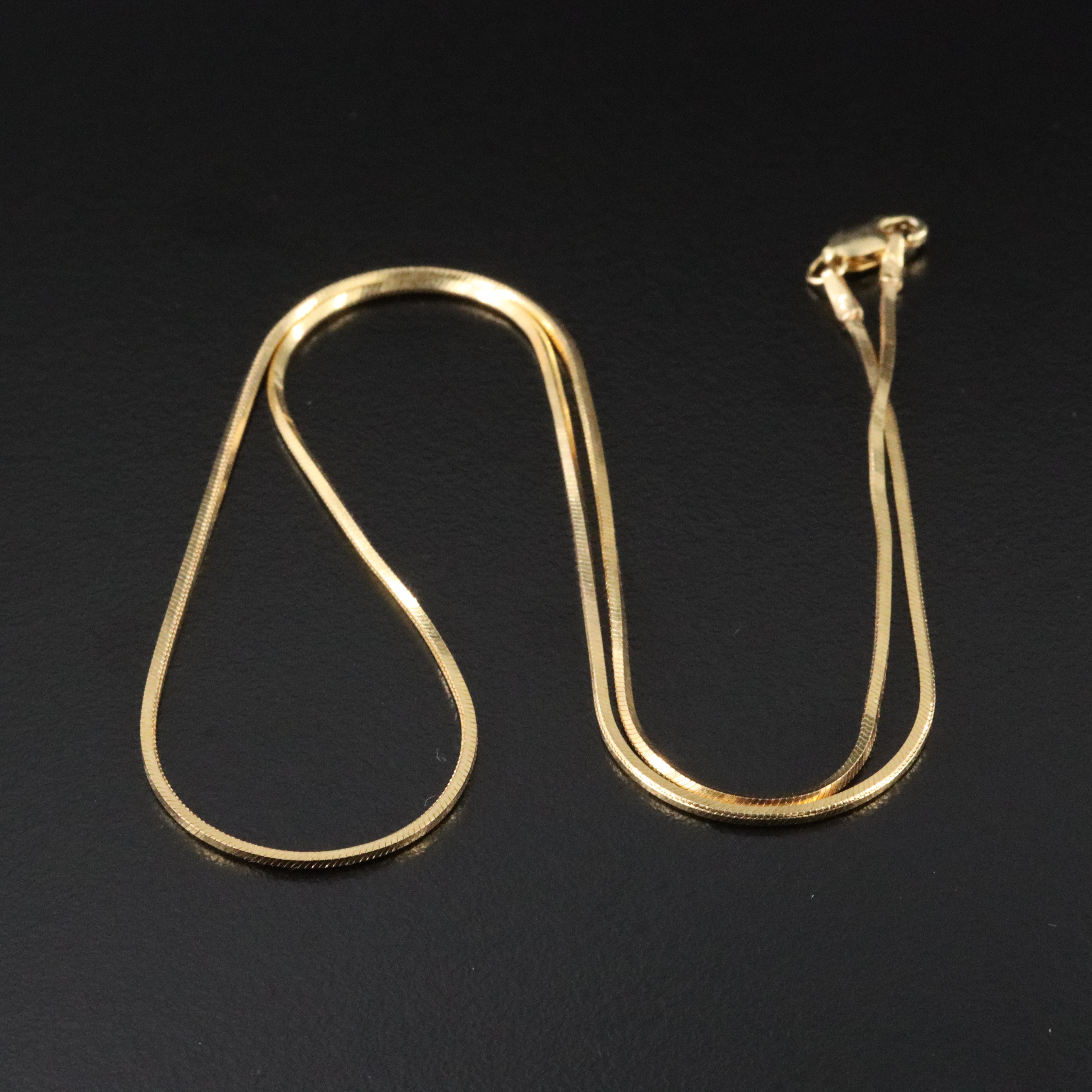Italian 14K Square Snake Chain Necklace