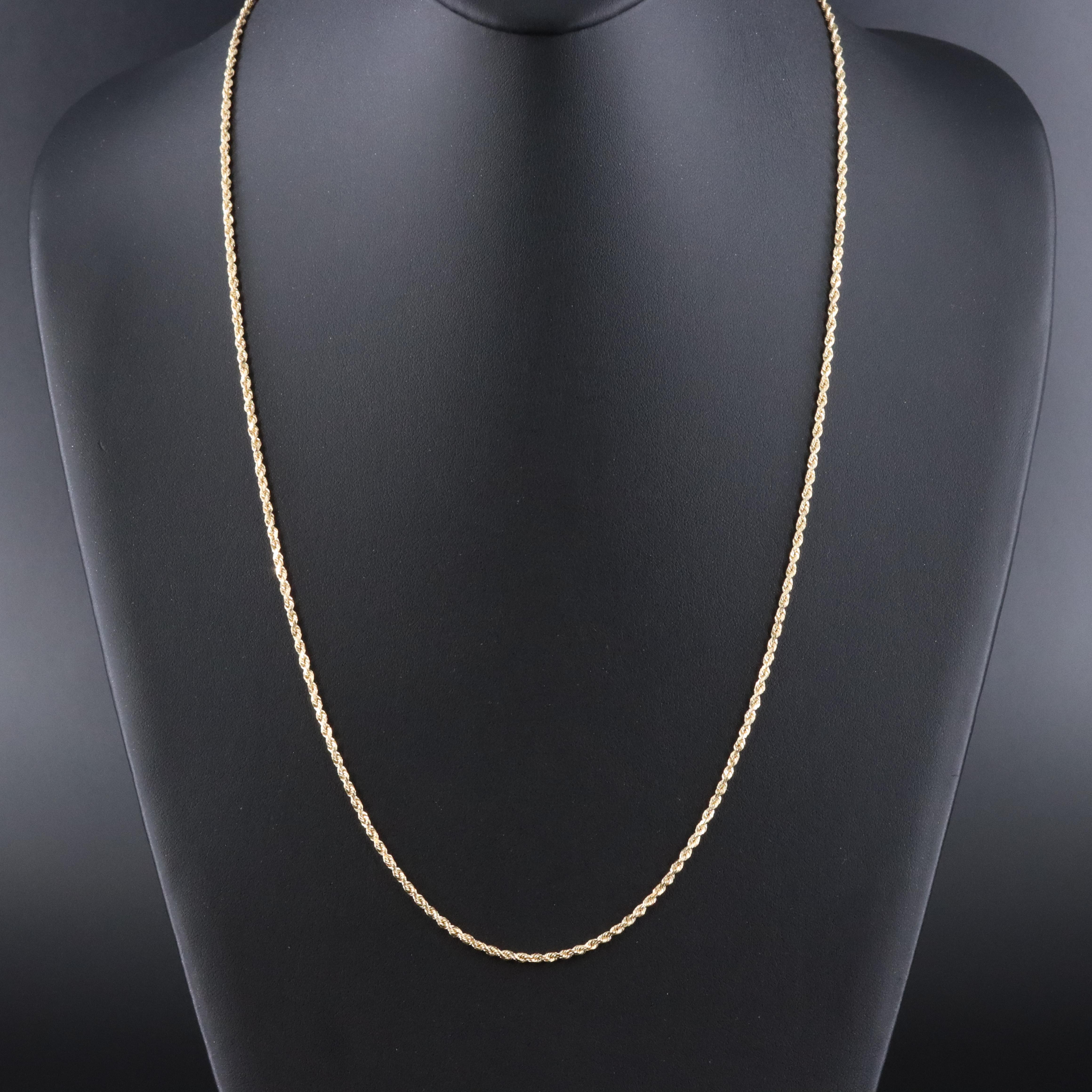 14K Braided Rope Necklace