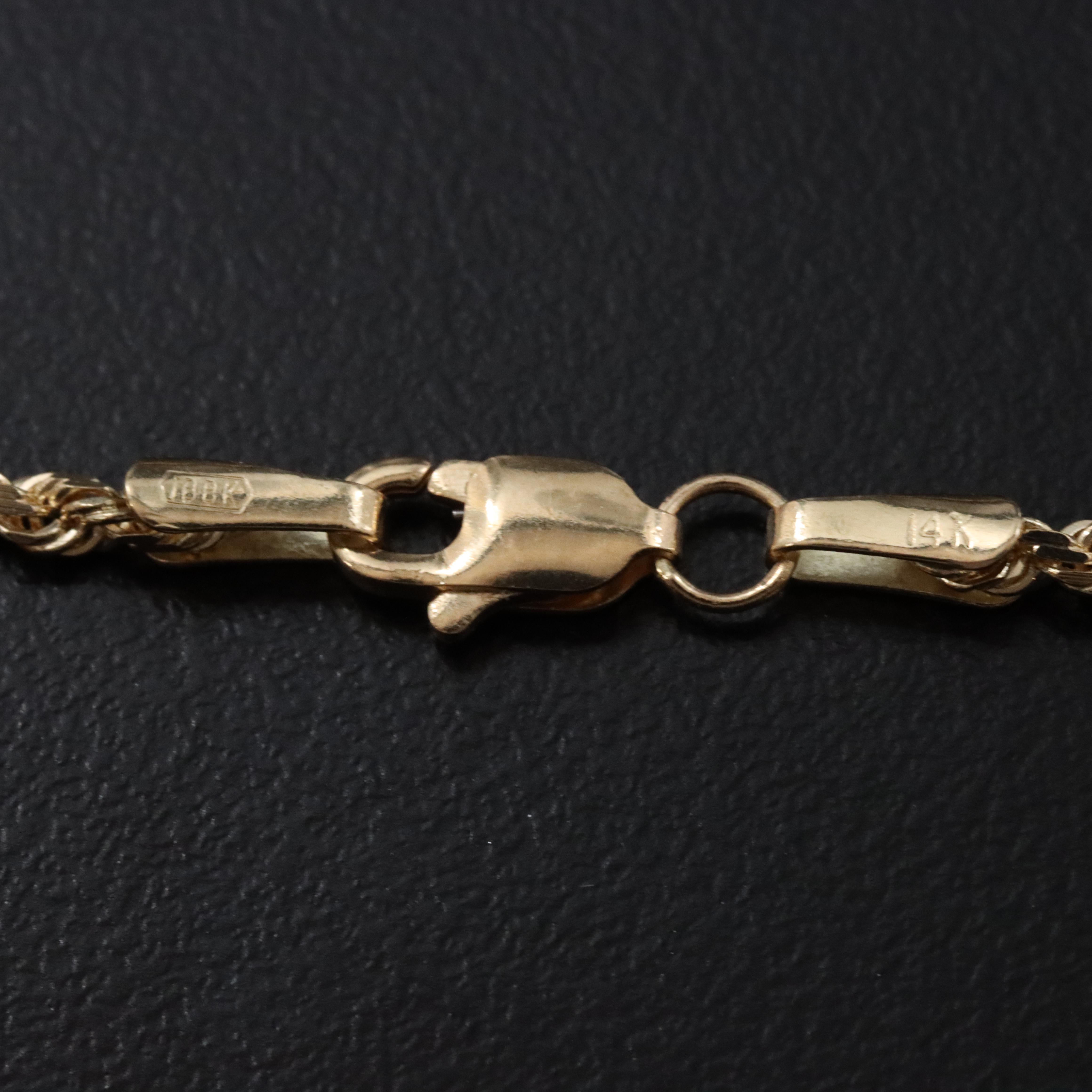 14K Braided Rope Necklace