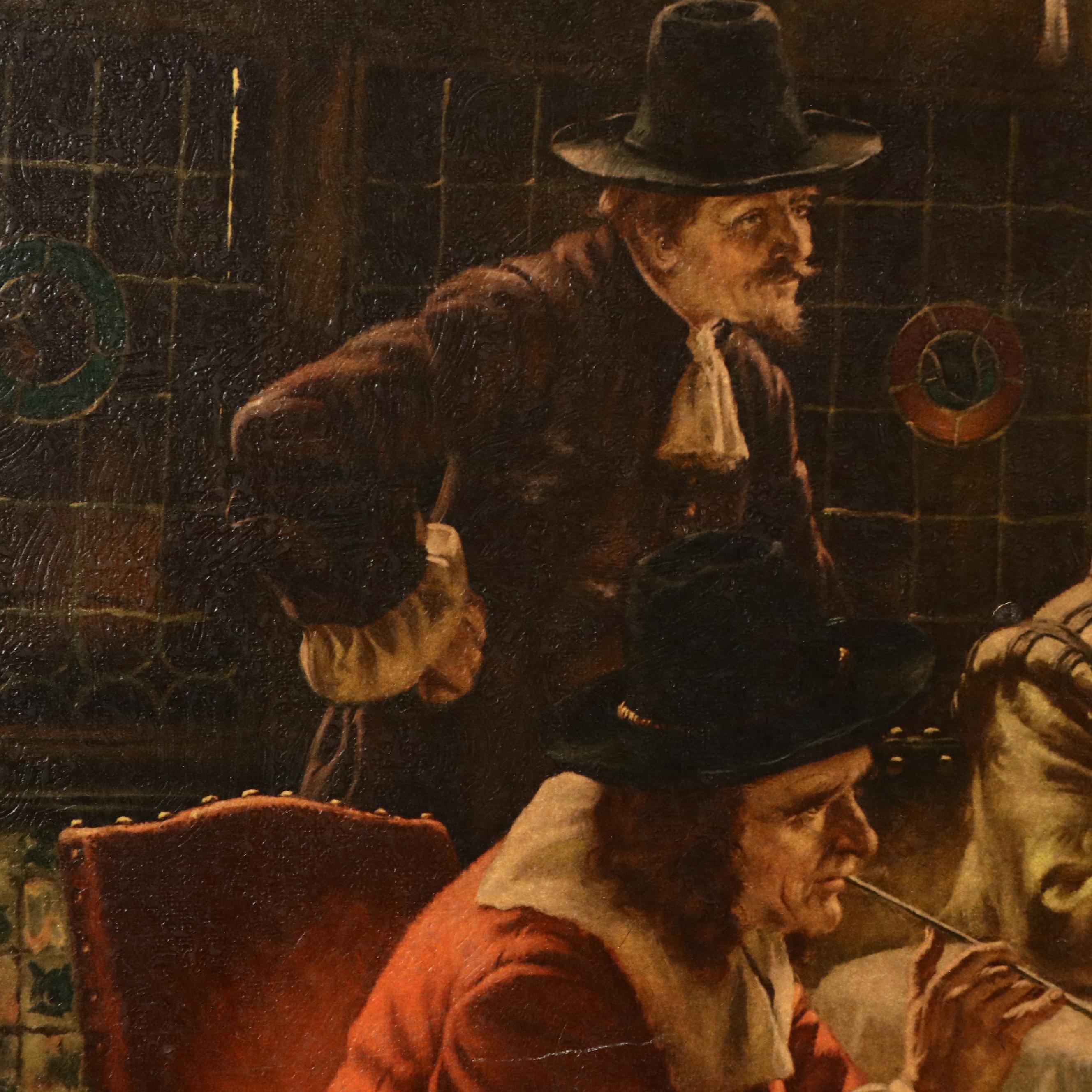 Offset Lithograph "Ye Olde Tavern" After Fritz Wagner-Höhenberg