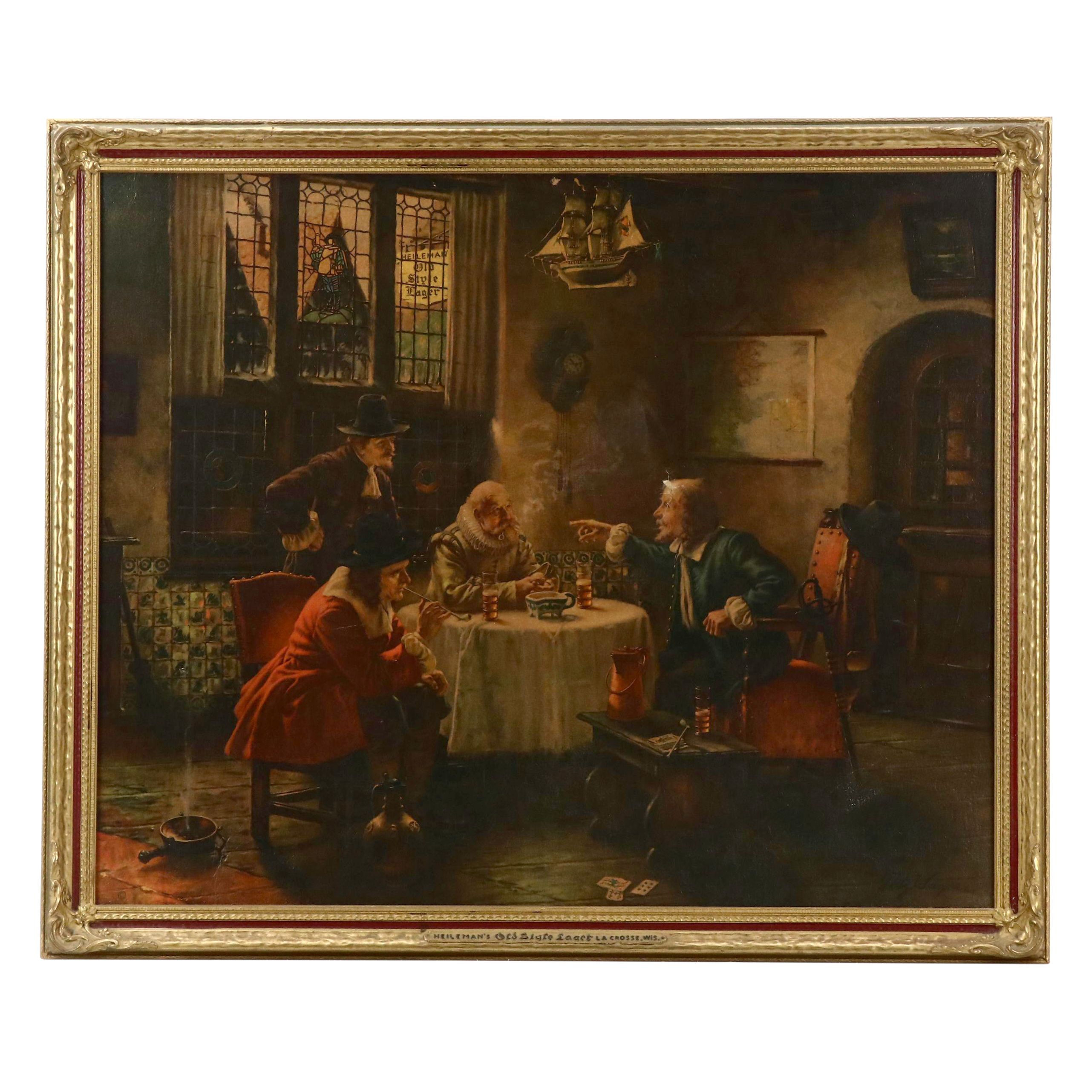 Offset Lithograph "Ye Olde Tavern" After Fritz Wagner-Höhenberg