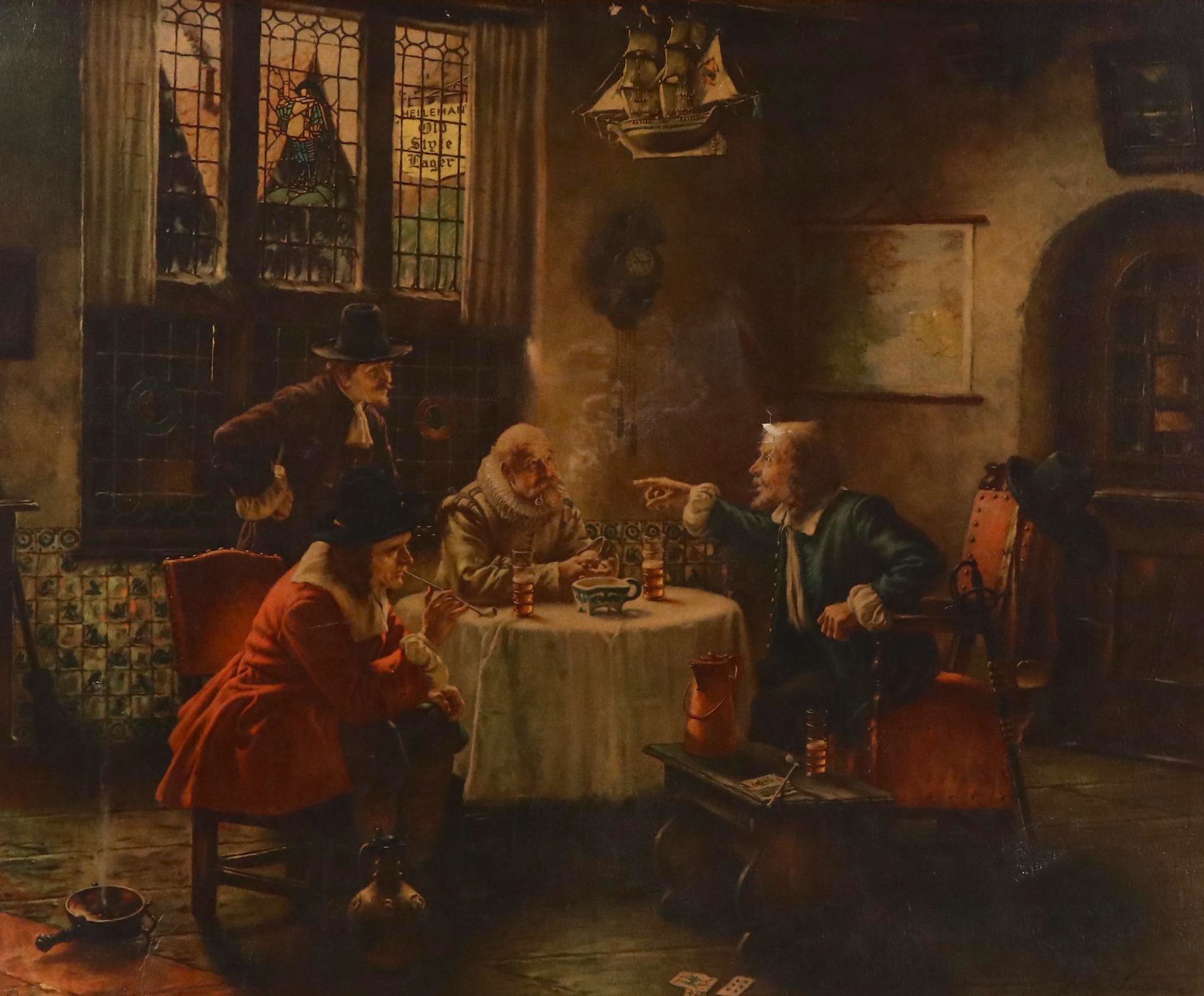 Offset Lithograph "Ye Olde Tavern" After Fritz Wagner-Höhenberg