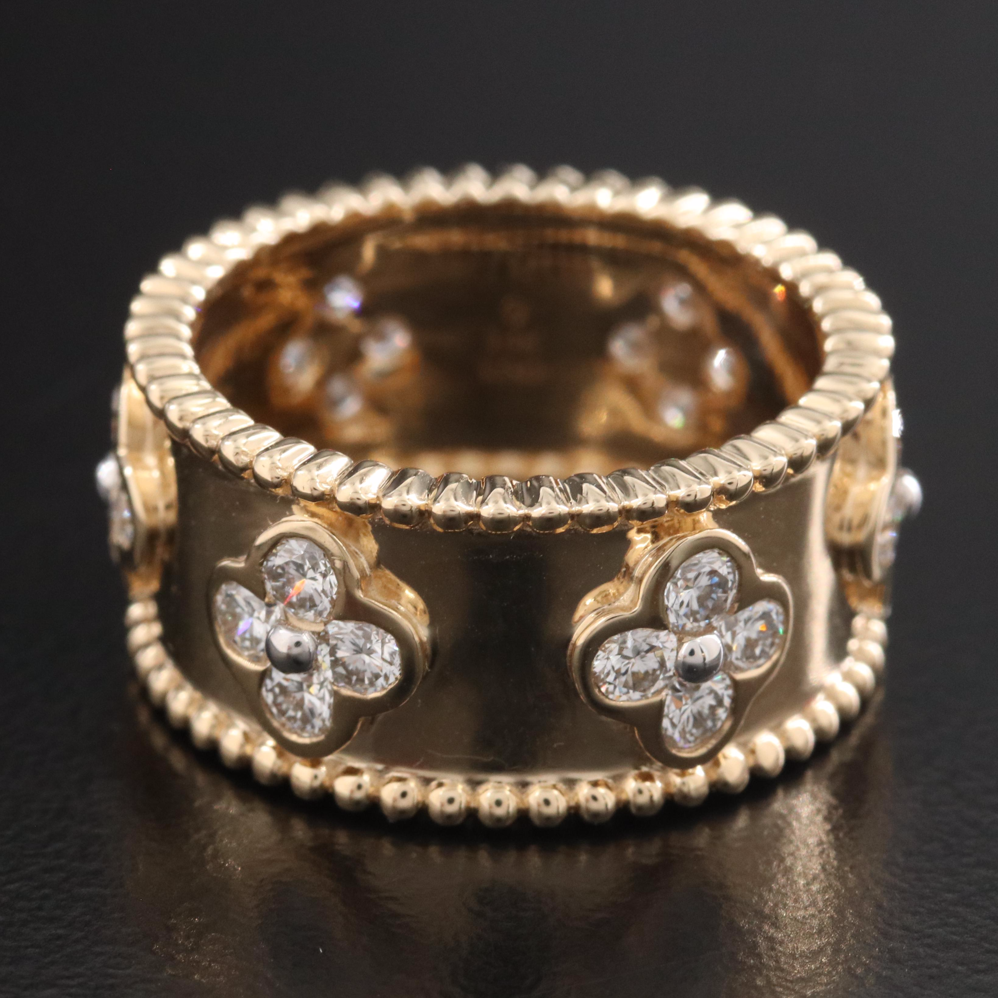 14K 1.62 CTW Lab Grown Diamond Quatrefoil Band