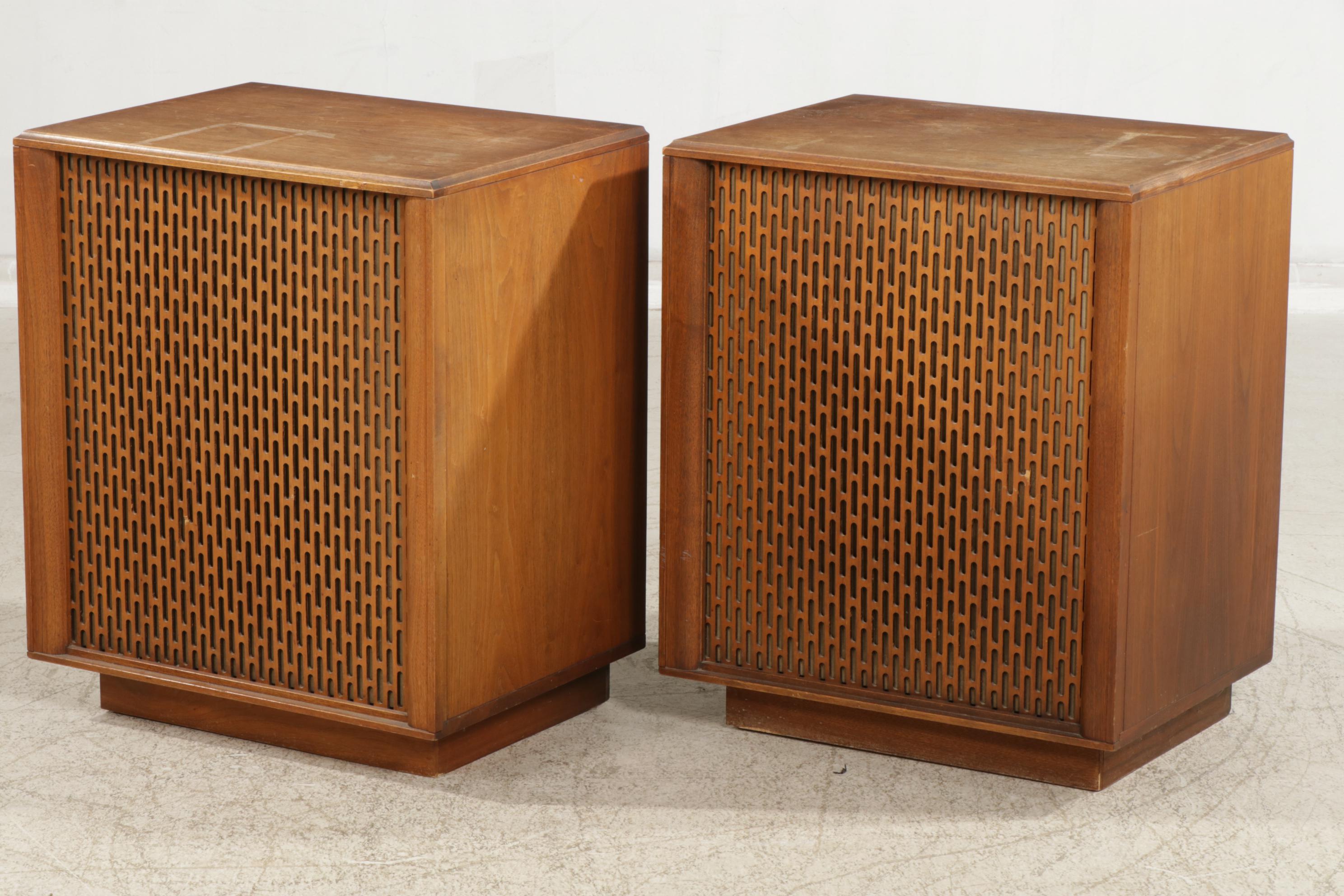 JBL Mid Century Modern Teak Cased Floor Speakers, Pair