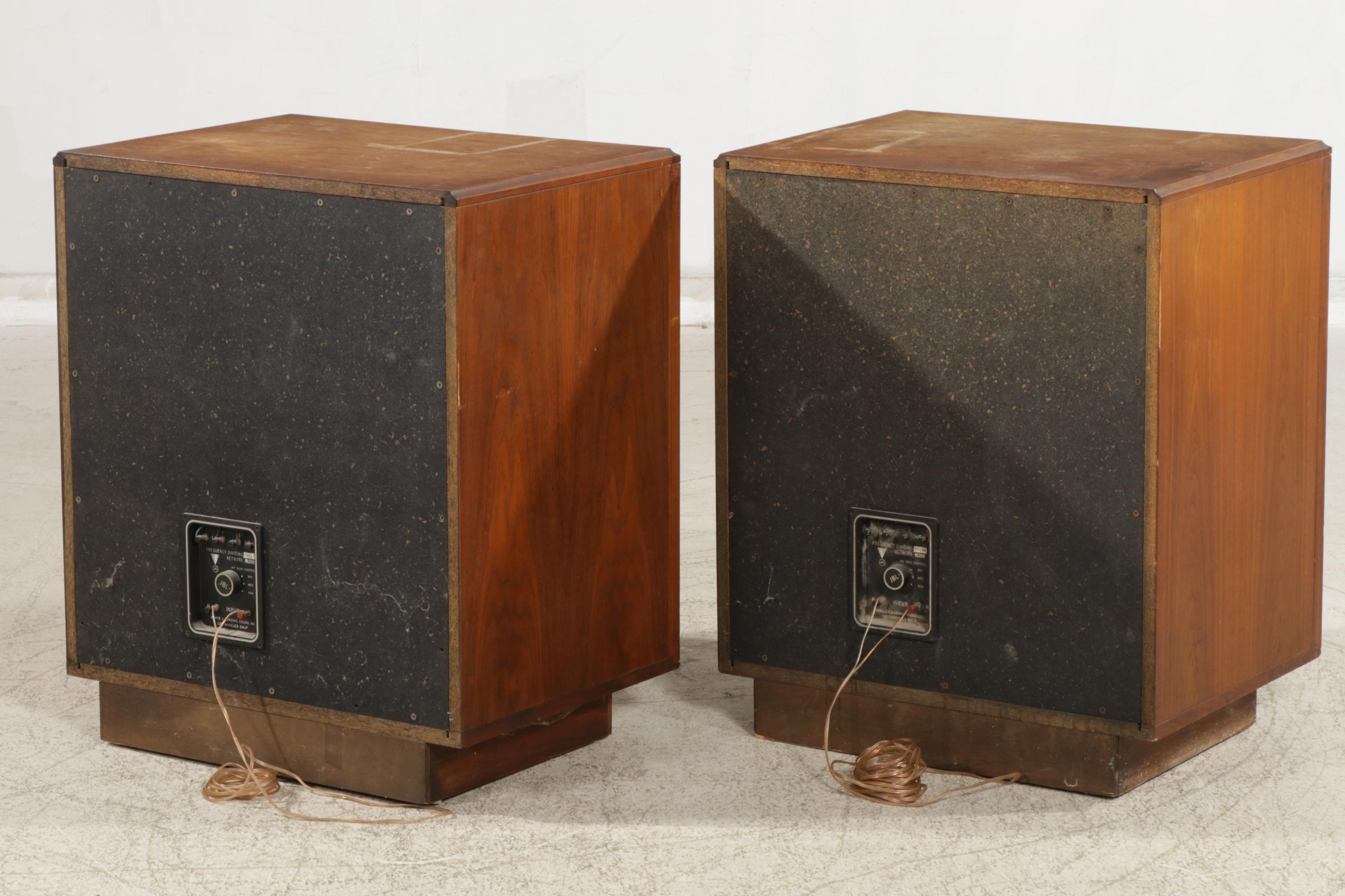 JBL Mid Century Modern Teak Cased Floor Speakers, Pair