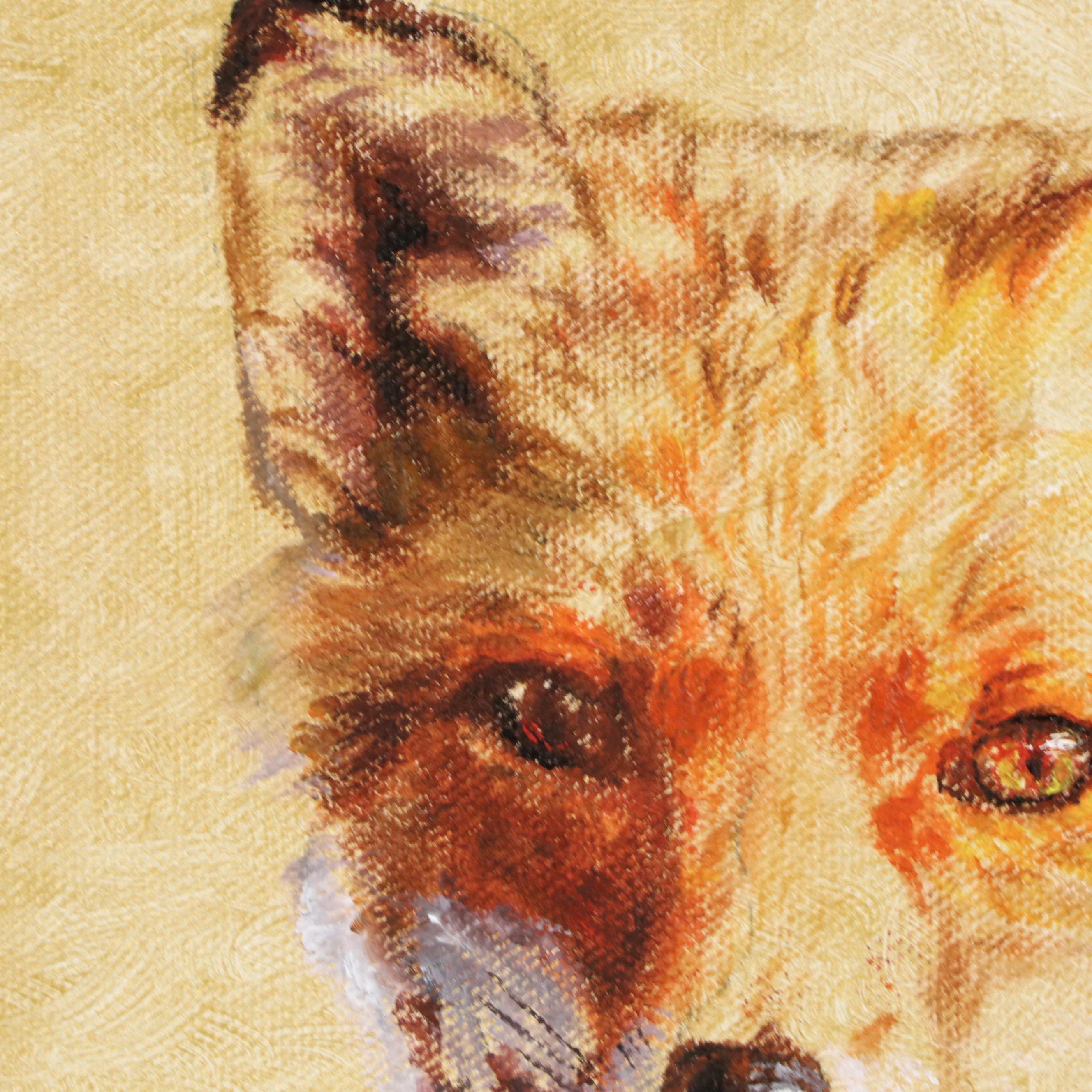 Siân Sloman Oil Painting of Fox, 2025