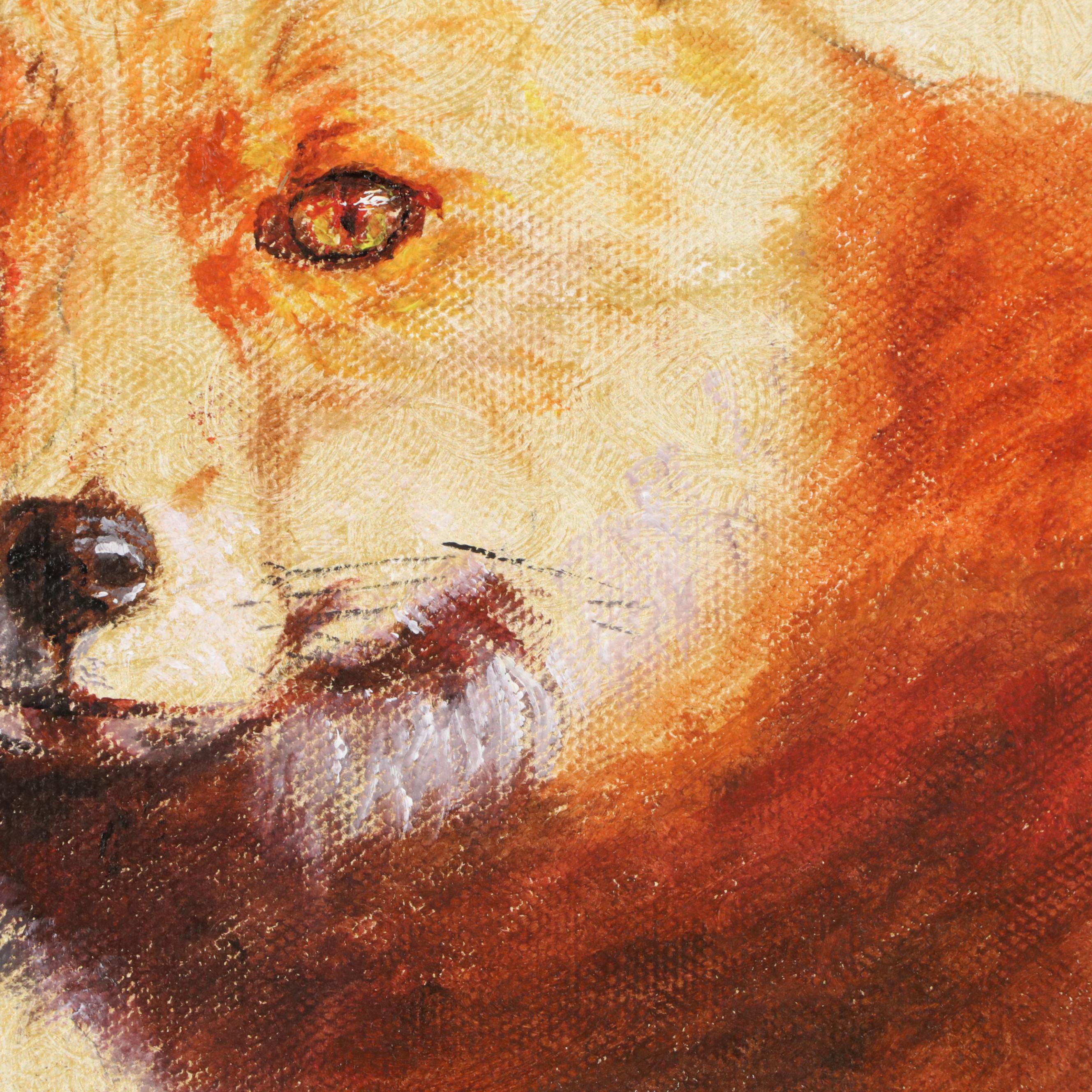 Siân Sloman Oil Painting of Fox, 2025