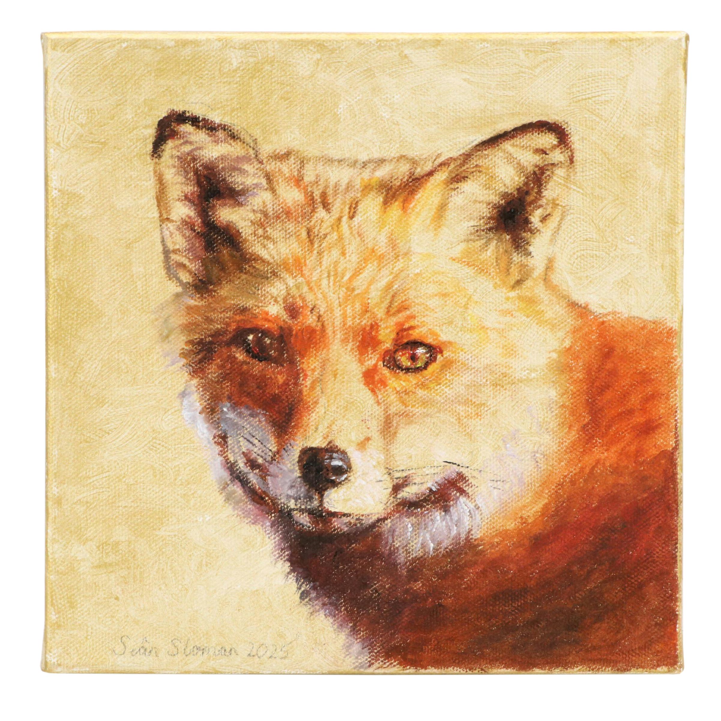 Siân Sloman Oil Painting of Fox, 2025