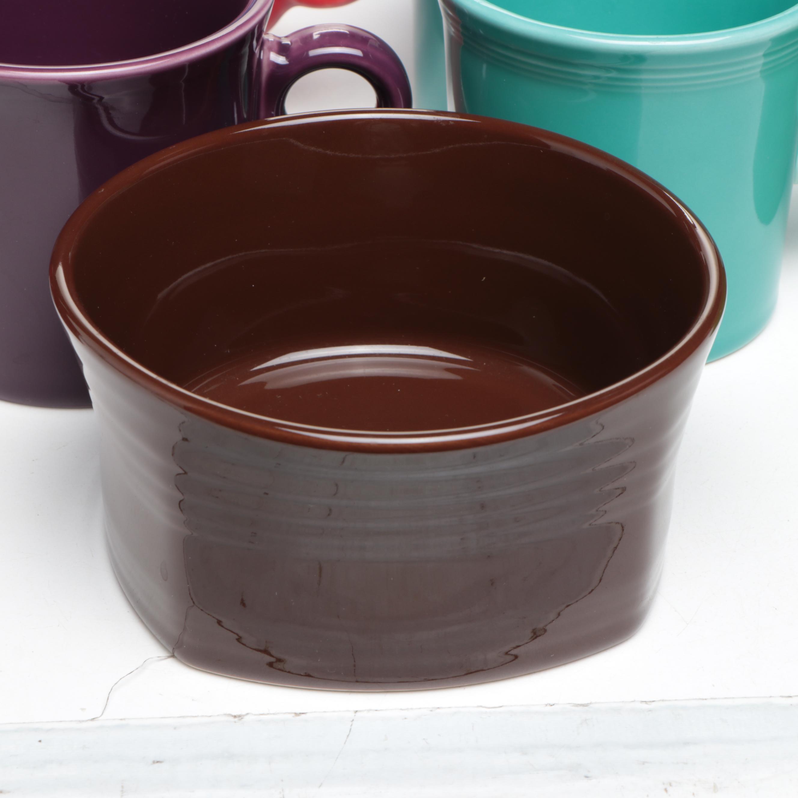 Homer Laughlin "Fiesta" Ceramic Bowl, Mugs and Plates