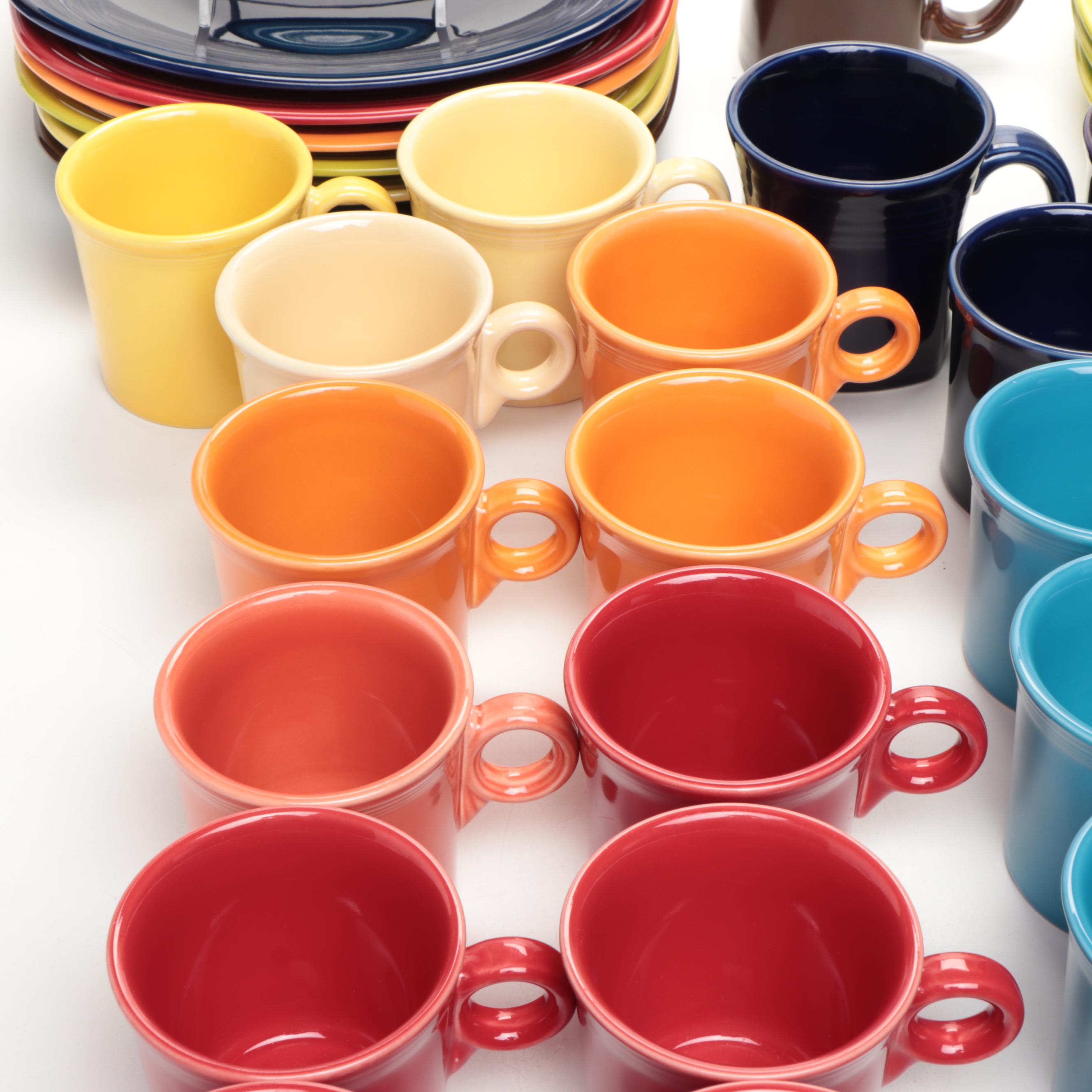 Homer Laughlin "Fiesta" Ceramic Bowl, Mugs and Plates