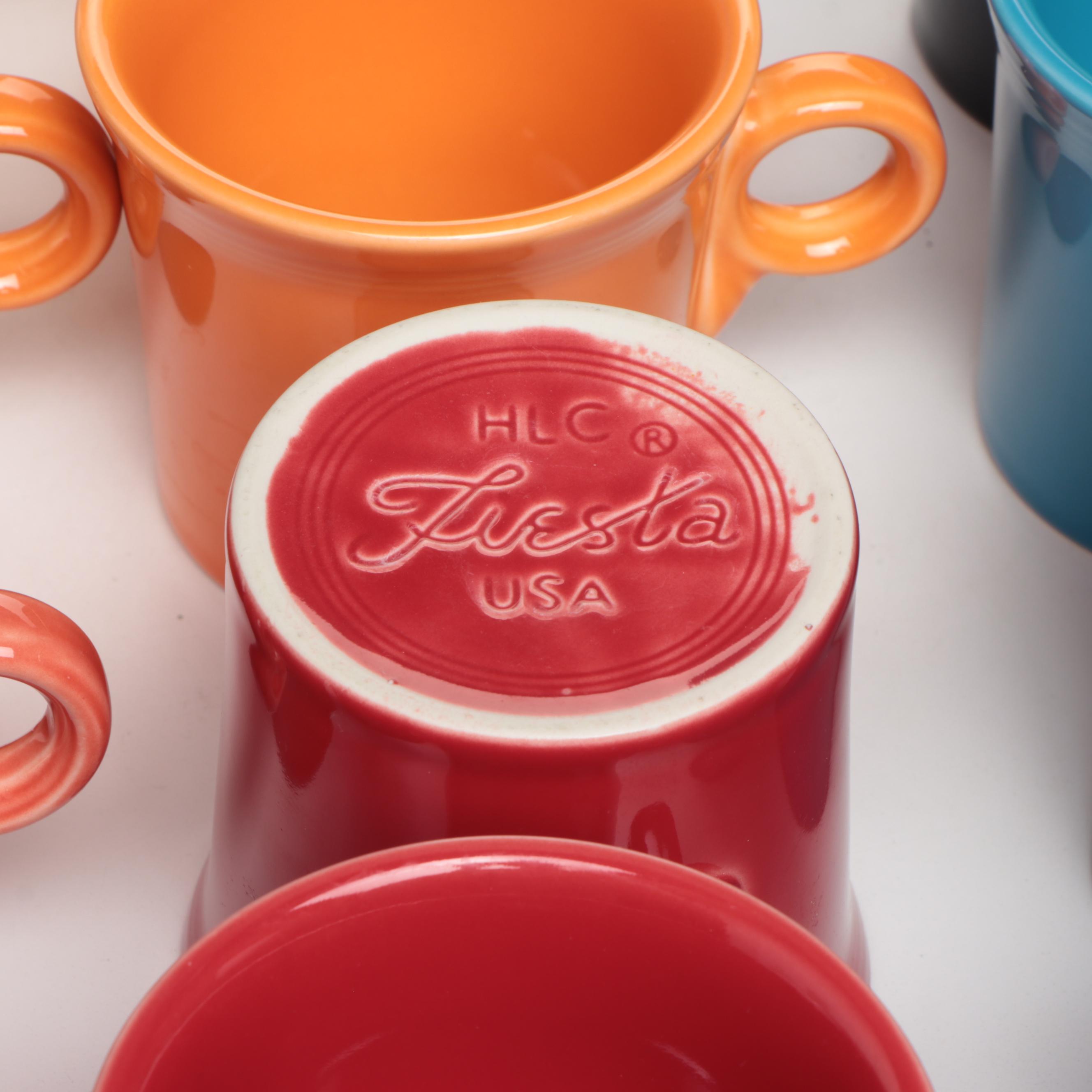 Homer Laughlin "Fiesta" Ceramic Bowl, Mugs and Plates