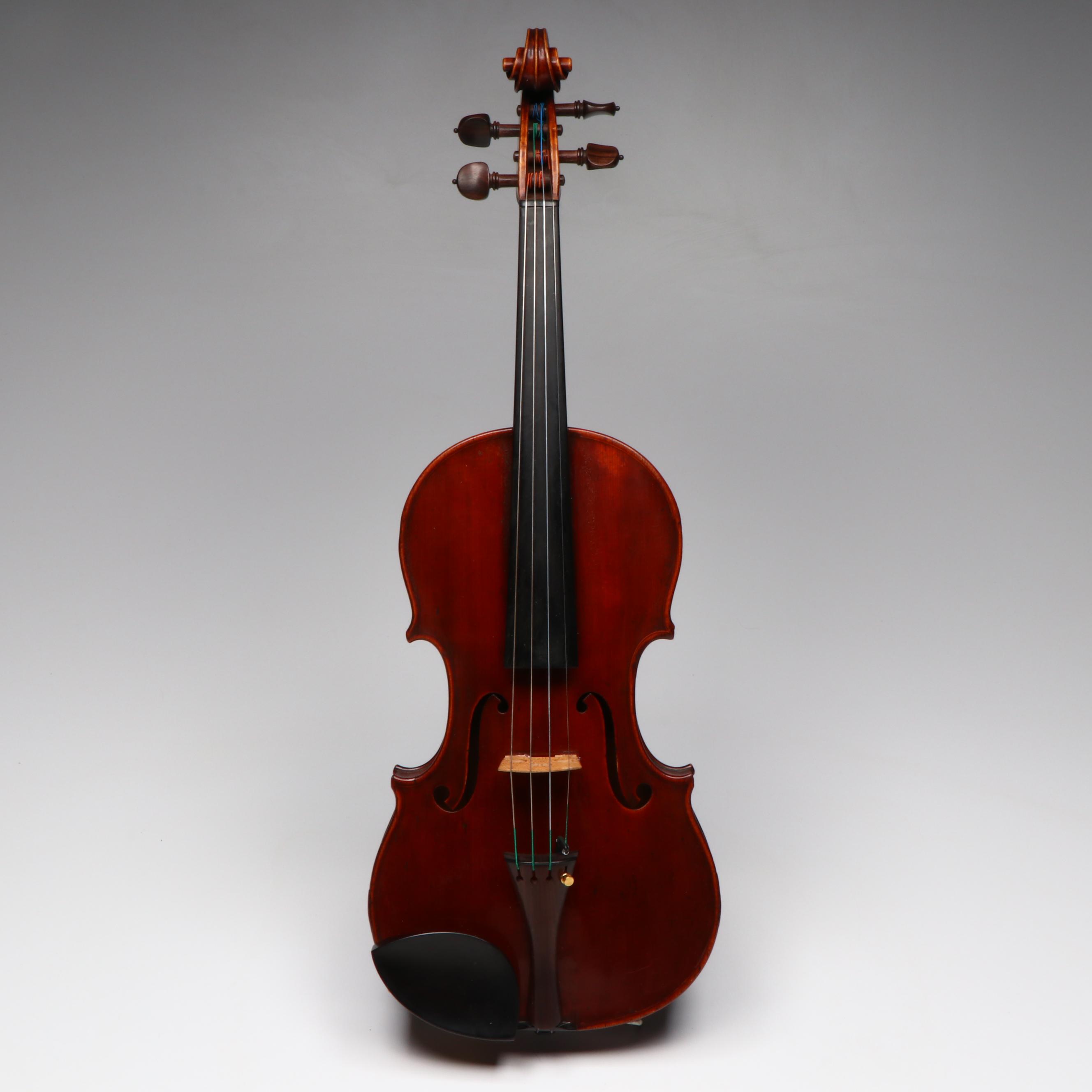 Eugen Gärtner Flame Maple and Ebony 4/4 Violin with Léon Bernardel Bow, 1898