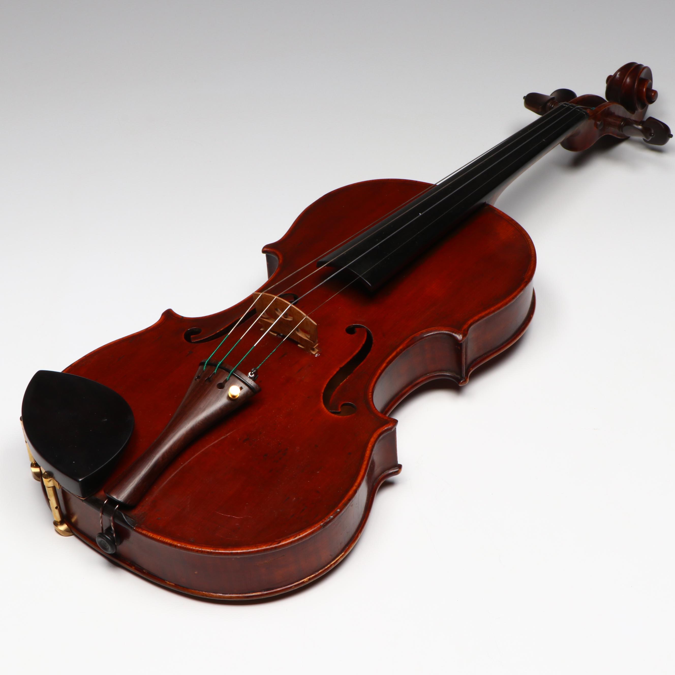 Eugen Gärtner Flame Maple and Ebony 4/4 Violin with Léon Bernardel Bow, 1898