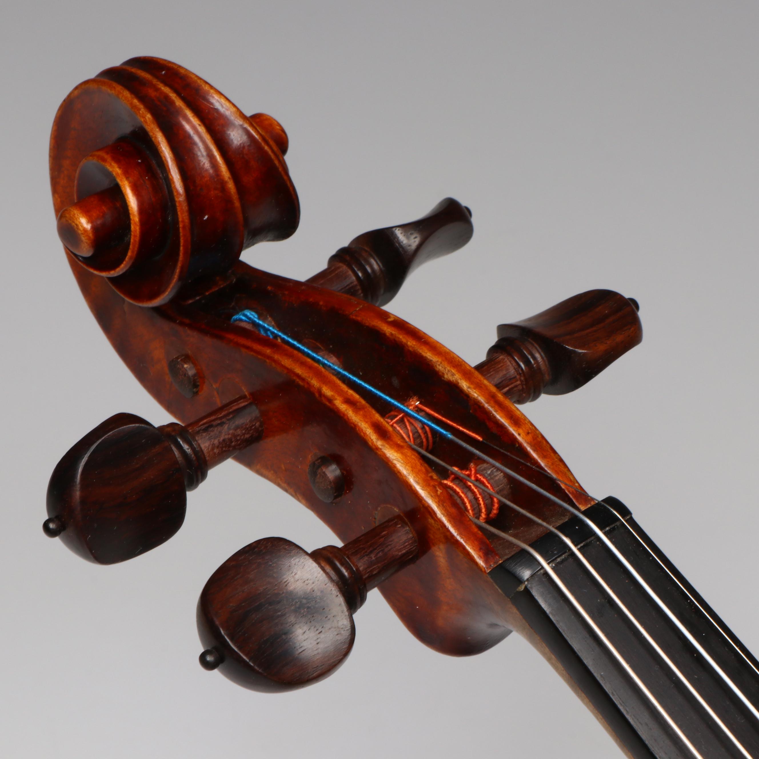 Eugen Gärtner Flame Maple and Ebony 4/4 Violin with Léon Bernardel Bow, 1898
