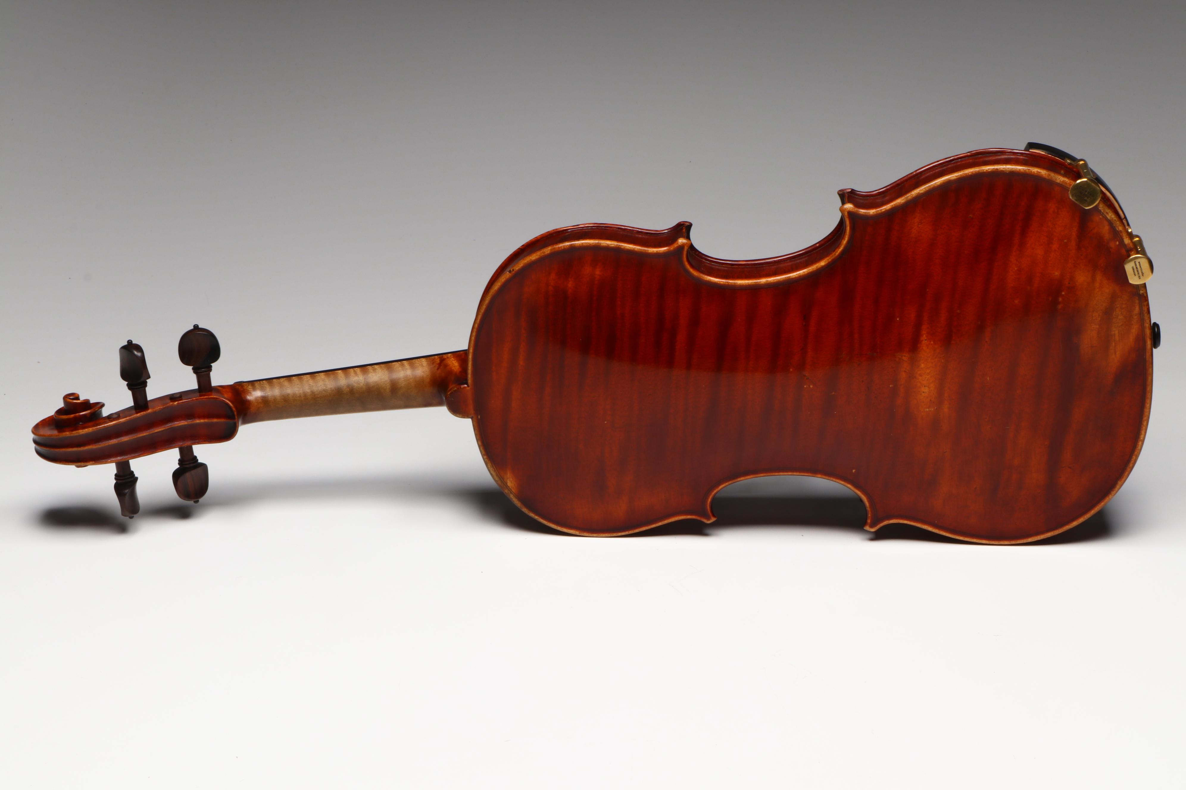 Eugen Gärtner Flame Maple and Ebony 4/4 Violin with Léon Bernardel Bow, 1898