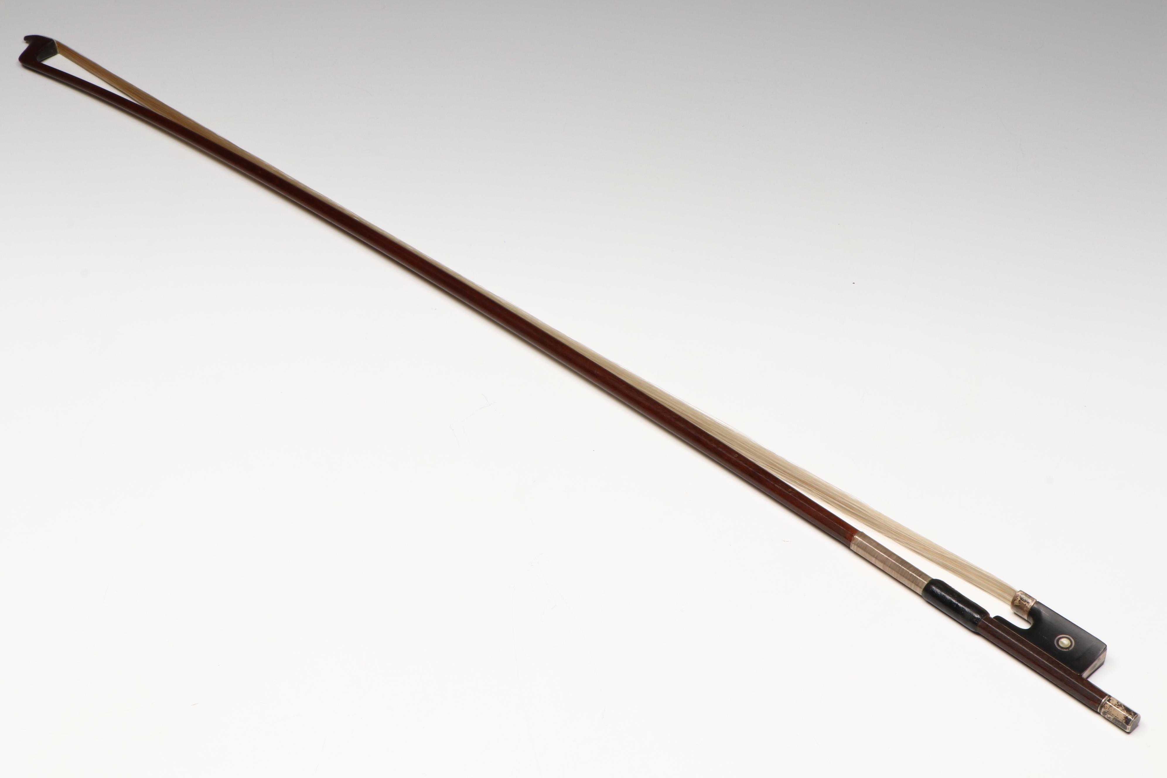Eugen Gärtner Flame Maple and Ebony 4/4 Violin with Léon Bernardel Bow, 1898
