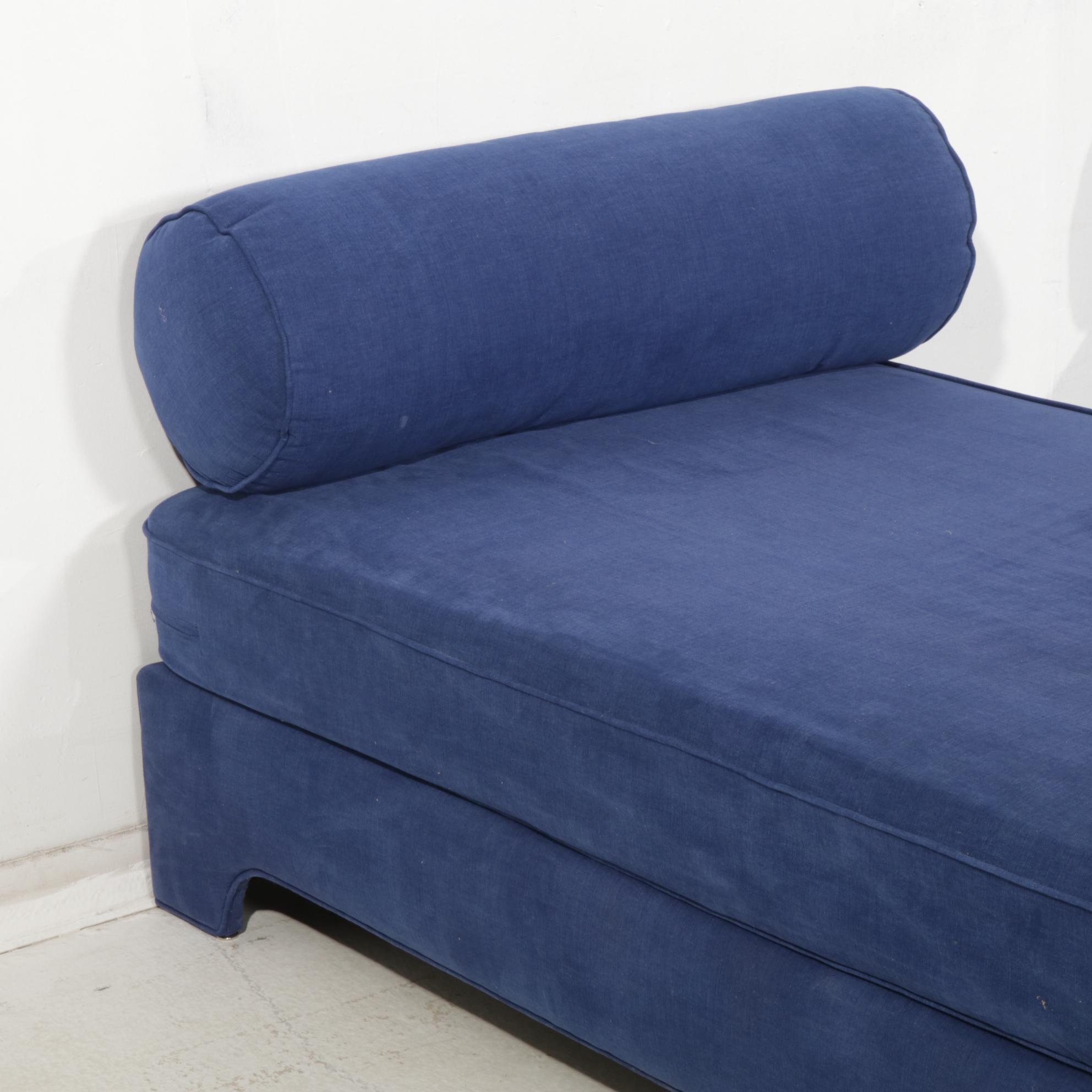 Two Upholstered Platform Day Beds, 21st Century