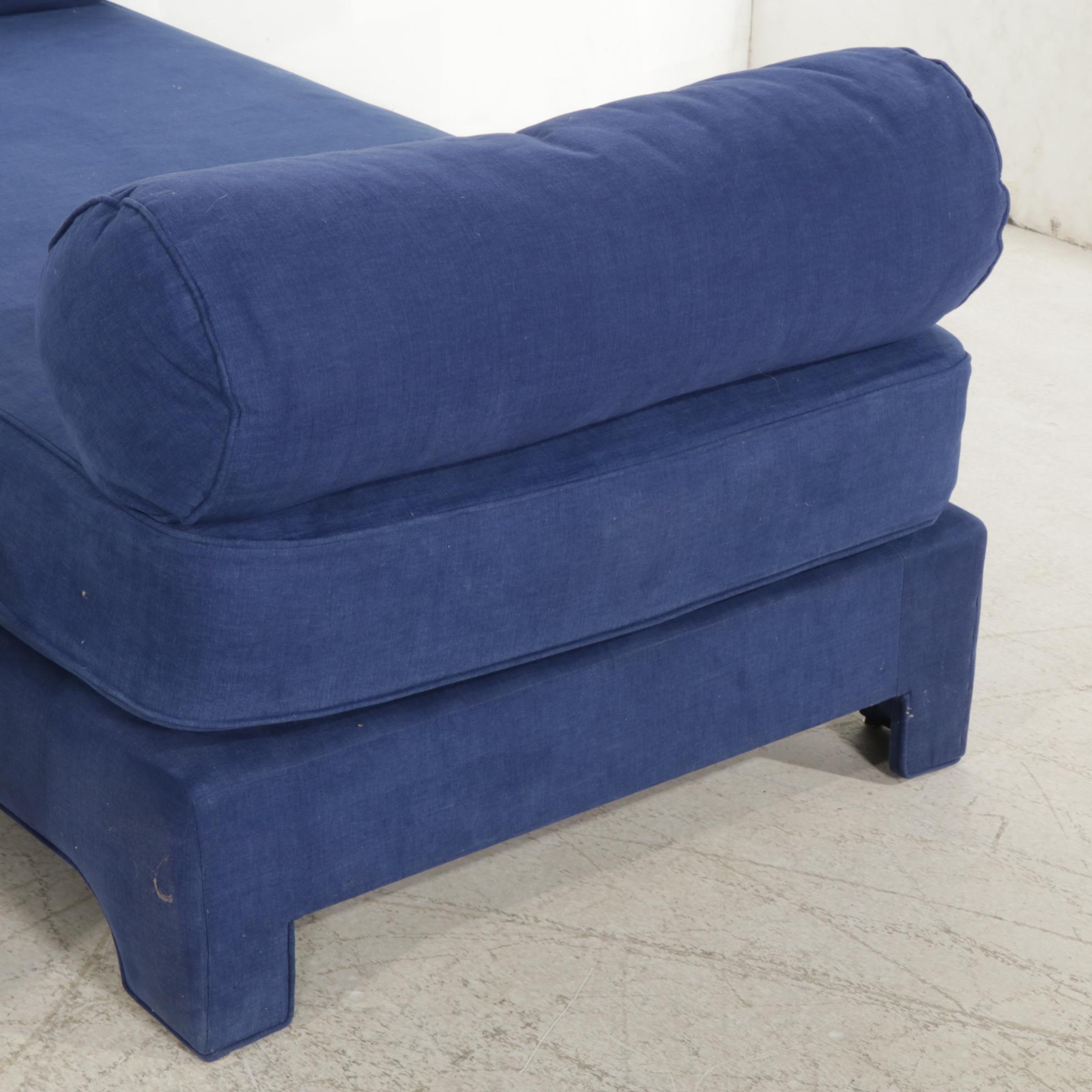 Two Upholstered Platform Day Beds, 21st Century