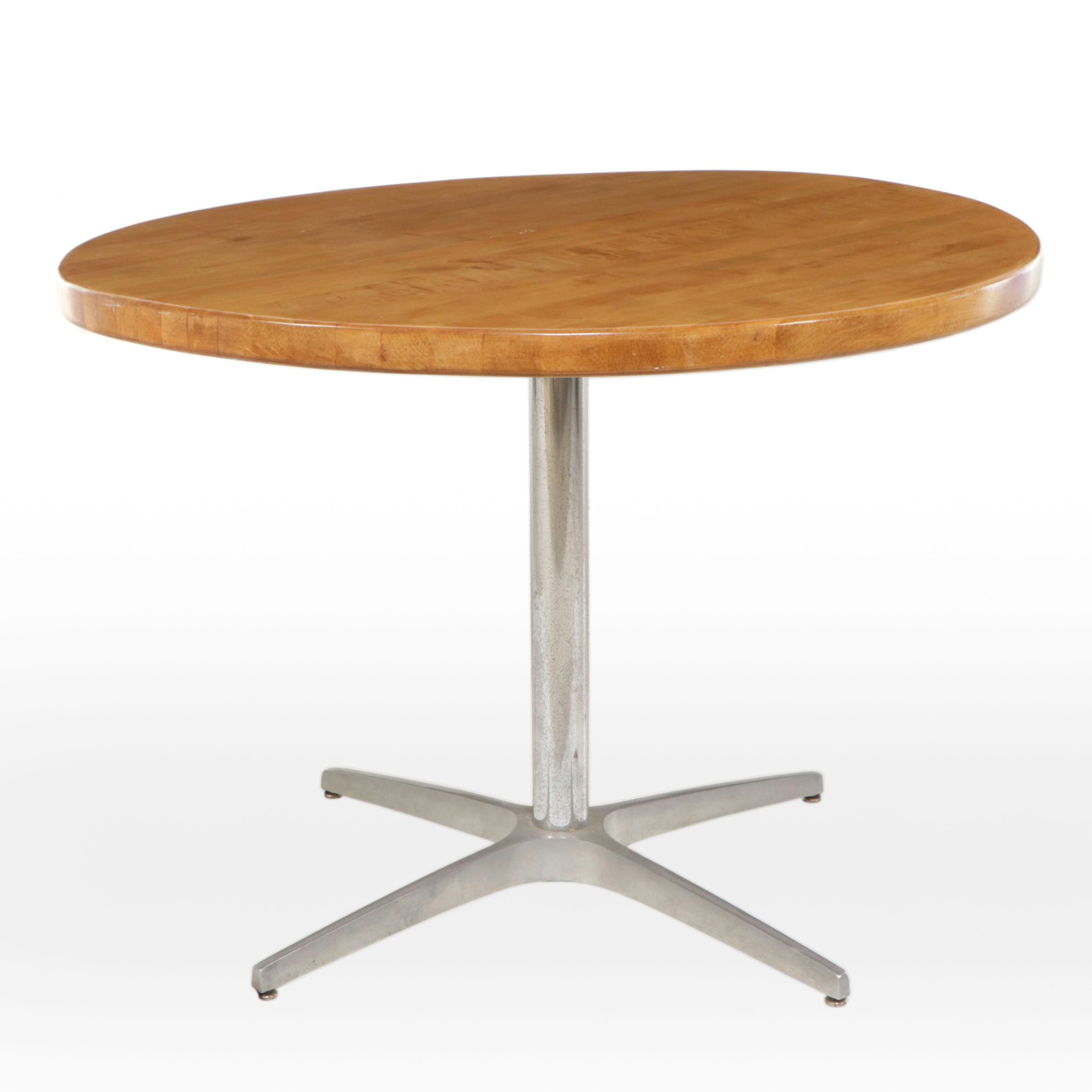 Mid Century Modern Maple and Aluminum Conference Table, Mid to Late 20th C.