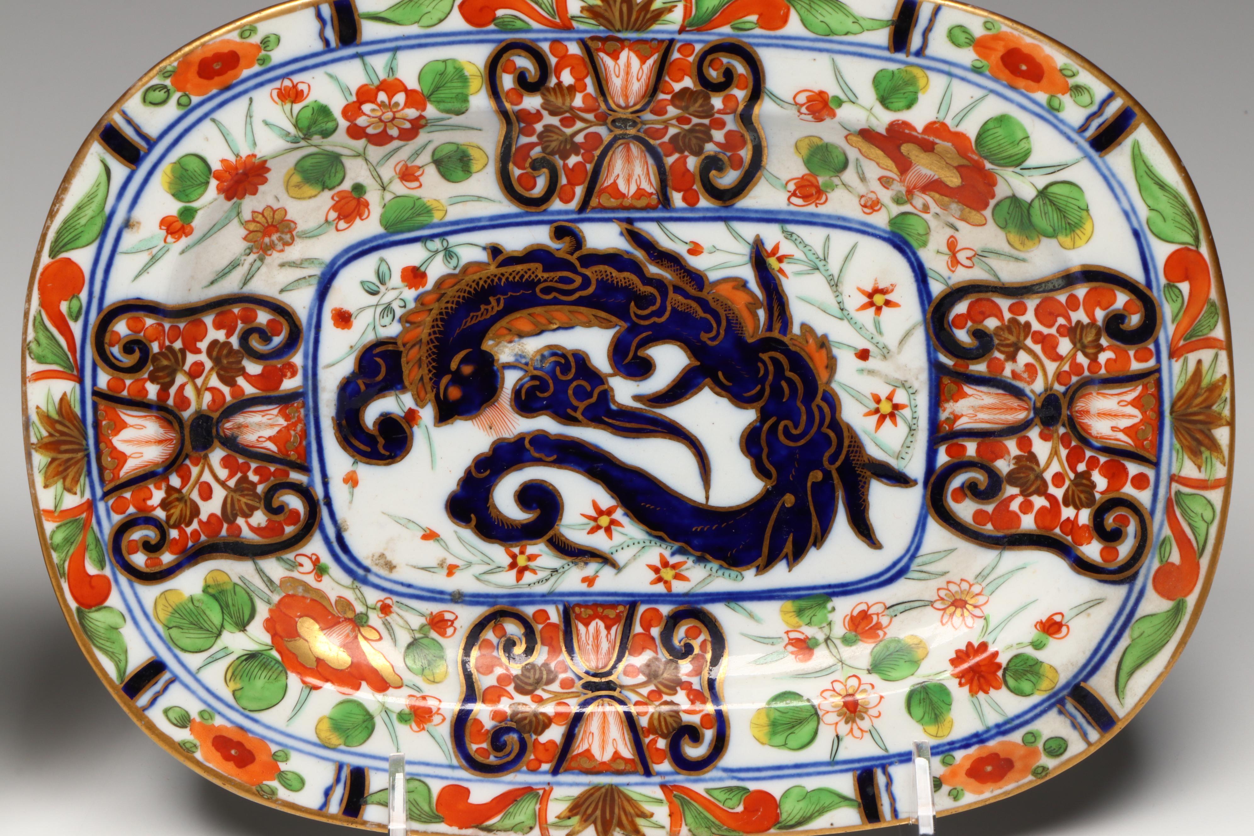 Antique Pair of John Rose Coalport Porcelain "Imari Dragon" Tureens, c. 1820