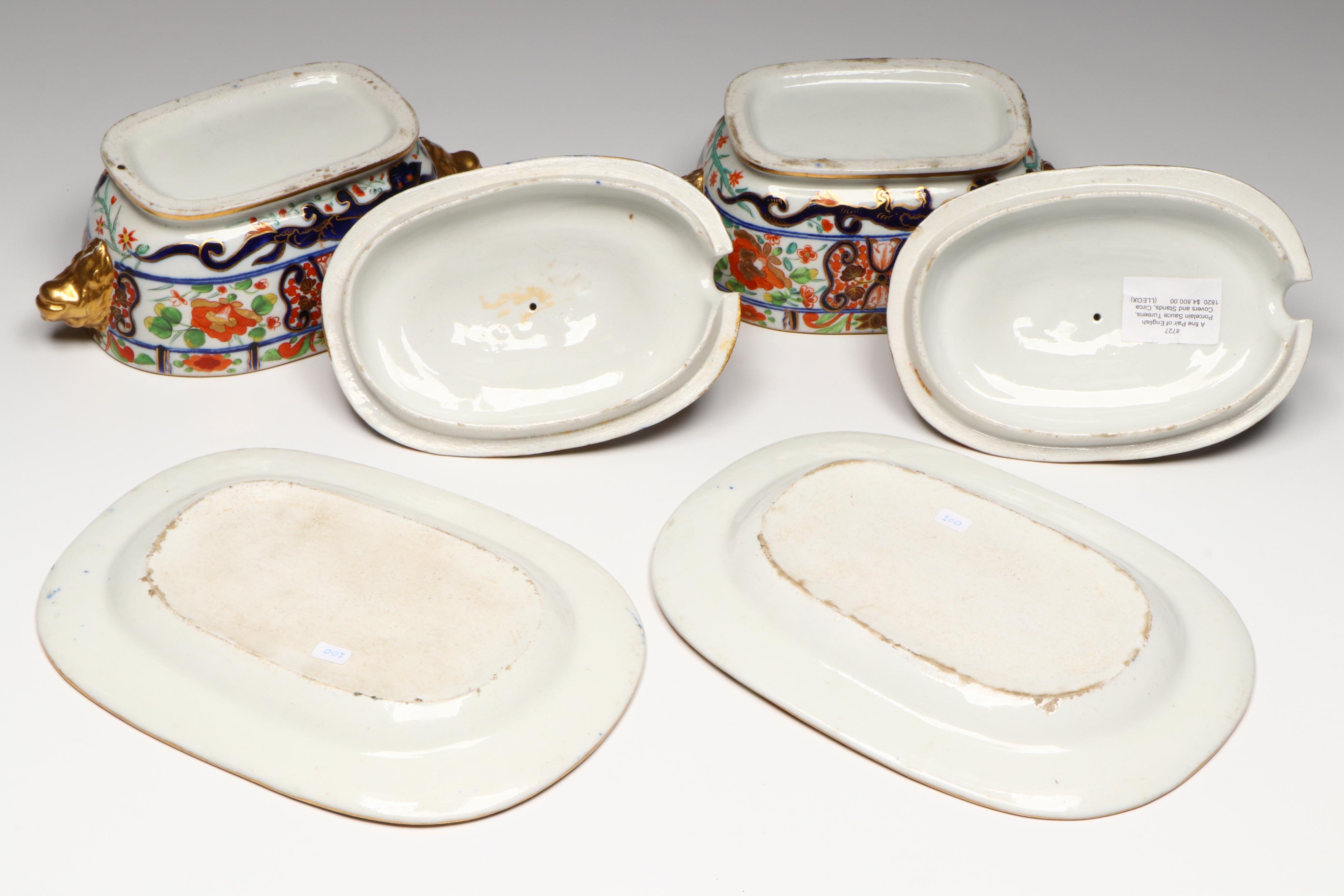 Antique Pair of John Rose Coalport Porcelain "Imari Dragon" Tureens, c. 1820