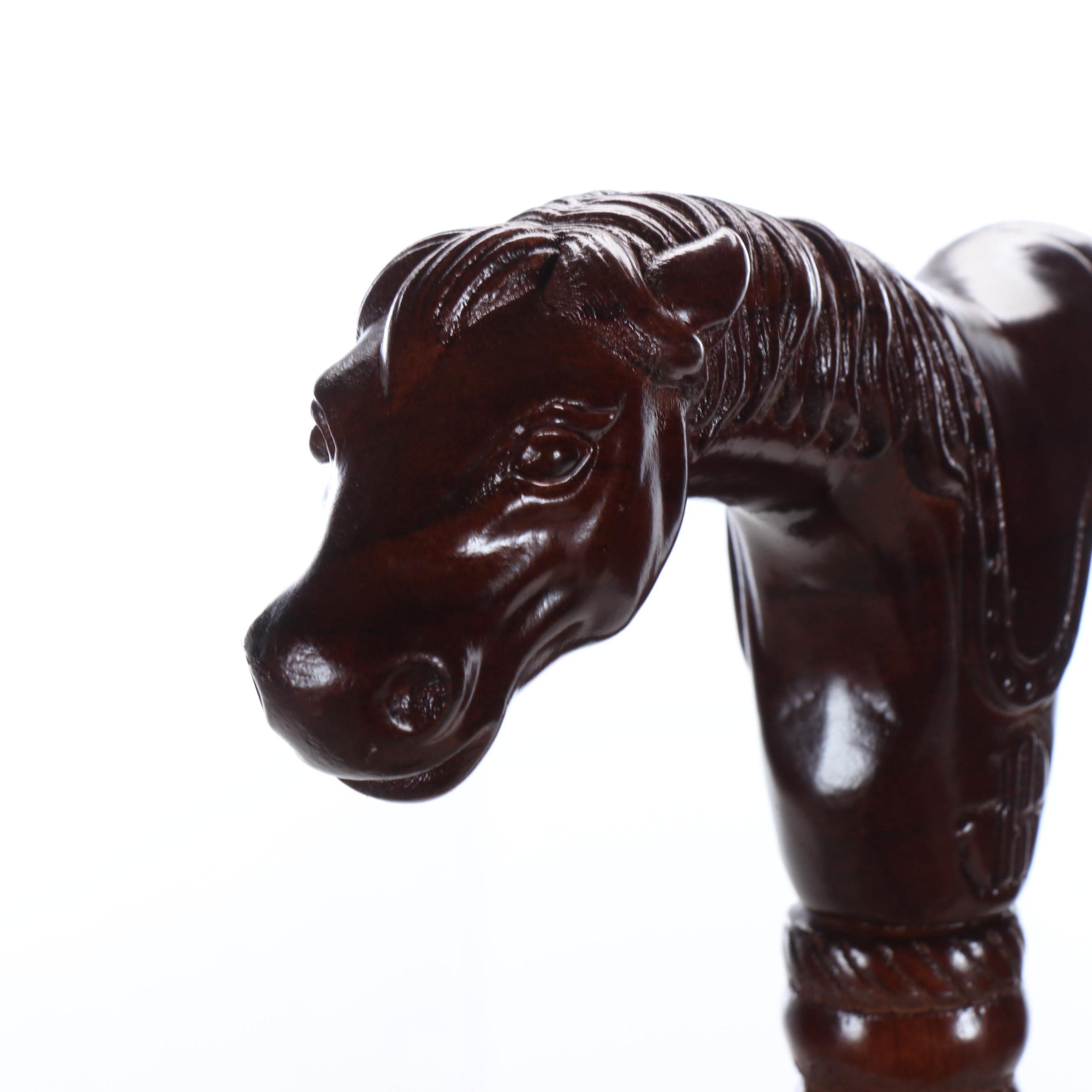 Horse Head Derby Handle Walking Cane