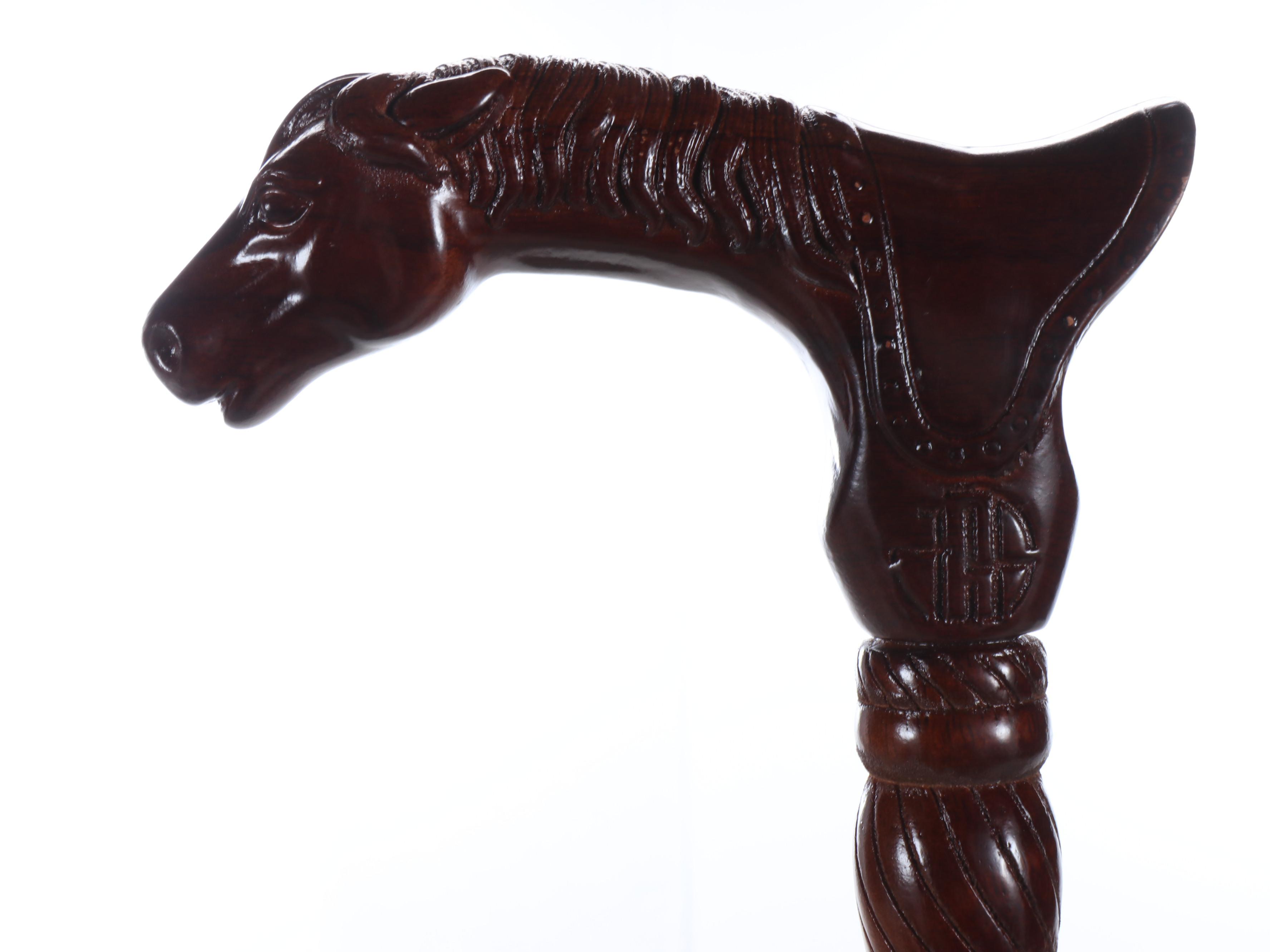 Horse Head Derby Handle Walking Cane