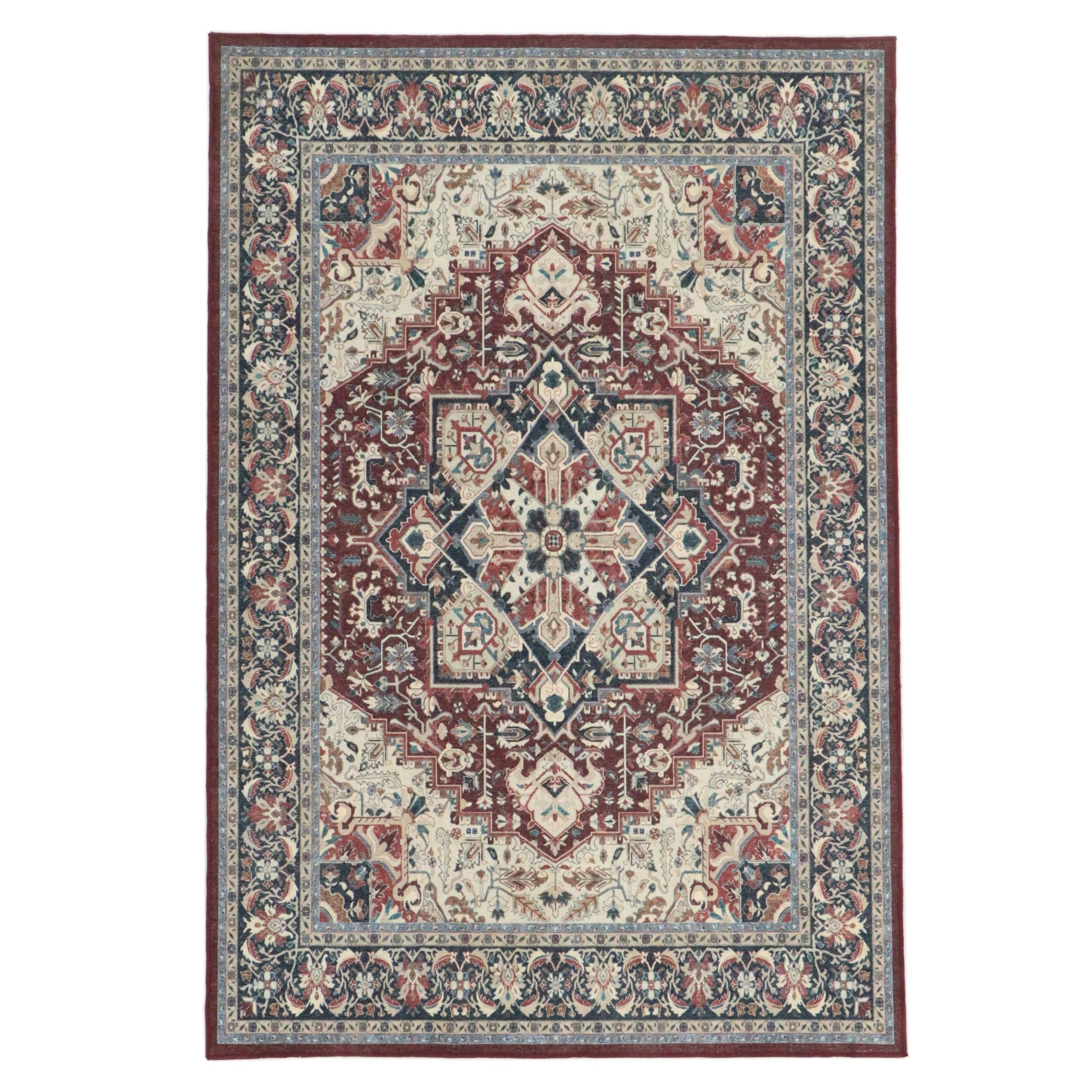 6'1 x 8'11 Machine Made Ruggable Area Rug with Base