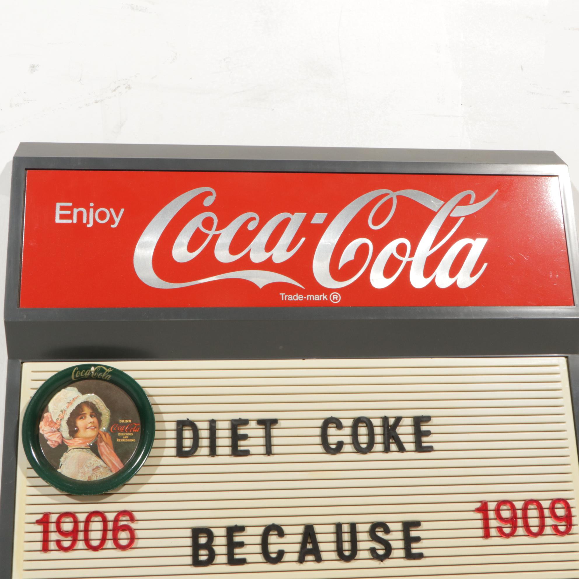Enjoy Coca-Cola Restaurant Letter Board With Letters and Extras