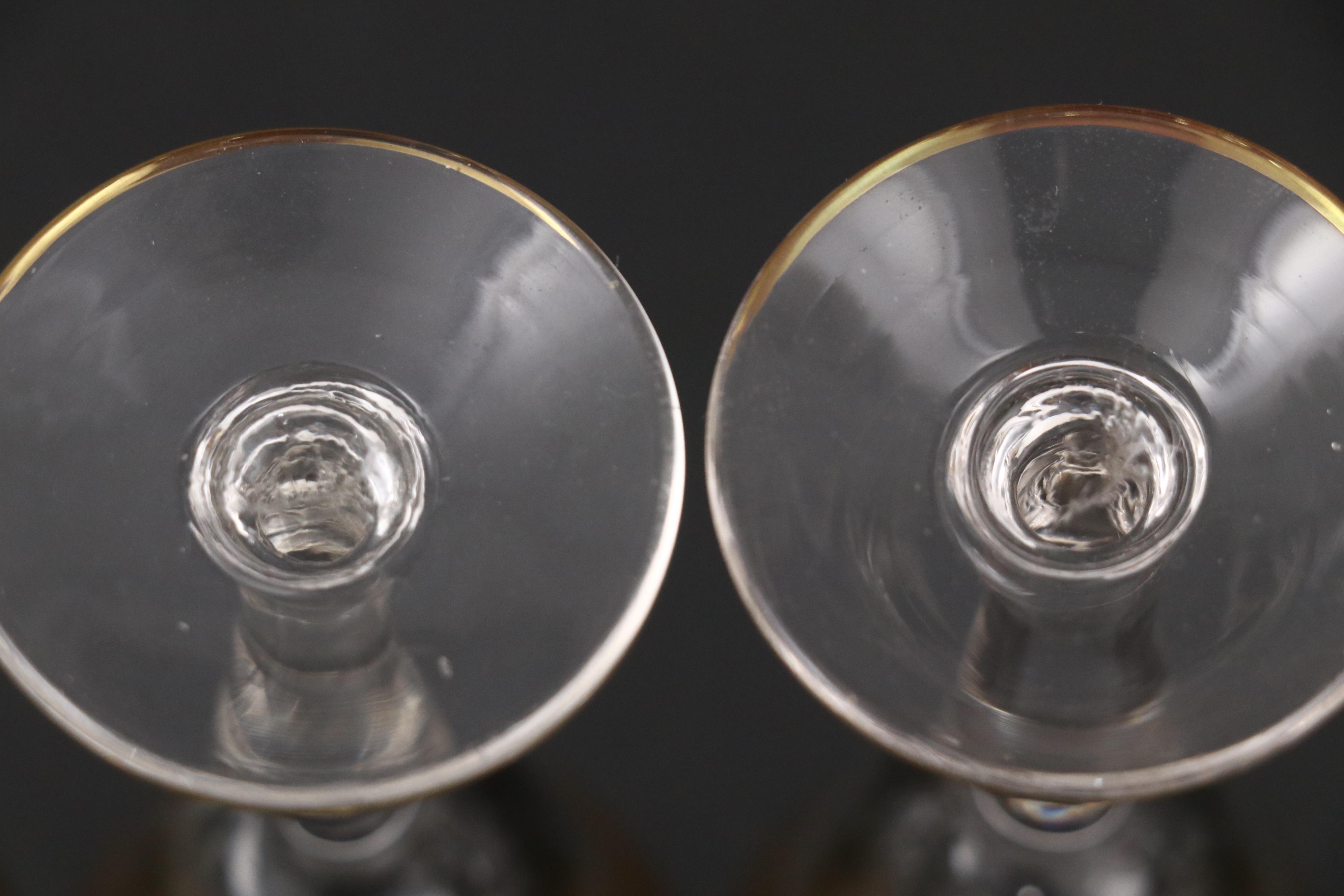 Glastonbury-Lotus "Rambler Rose" Cordial Glasses with Other Tableware