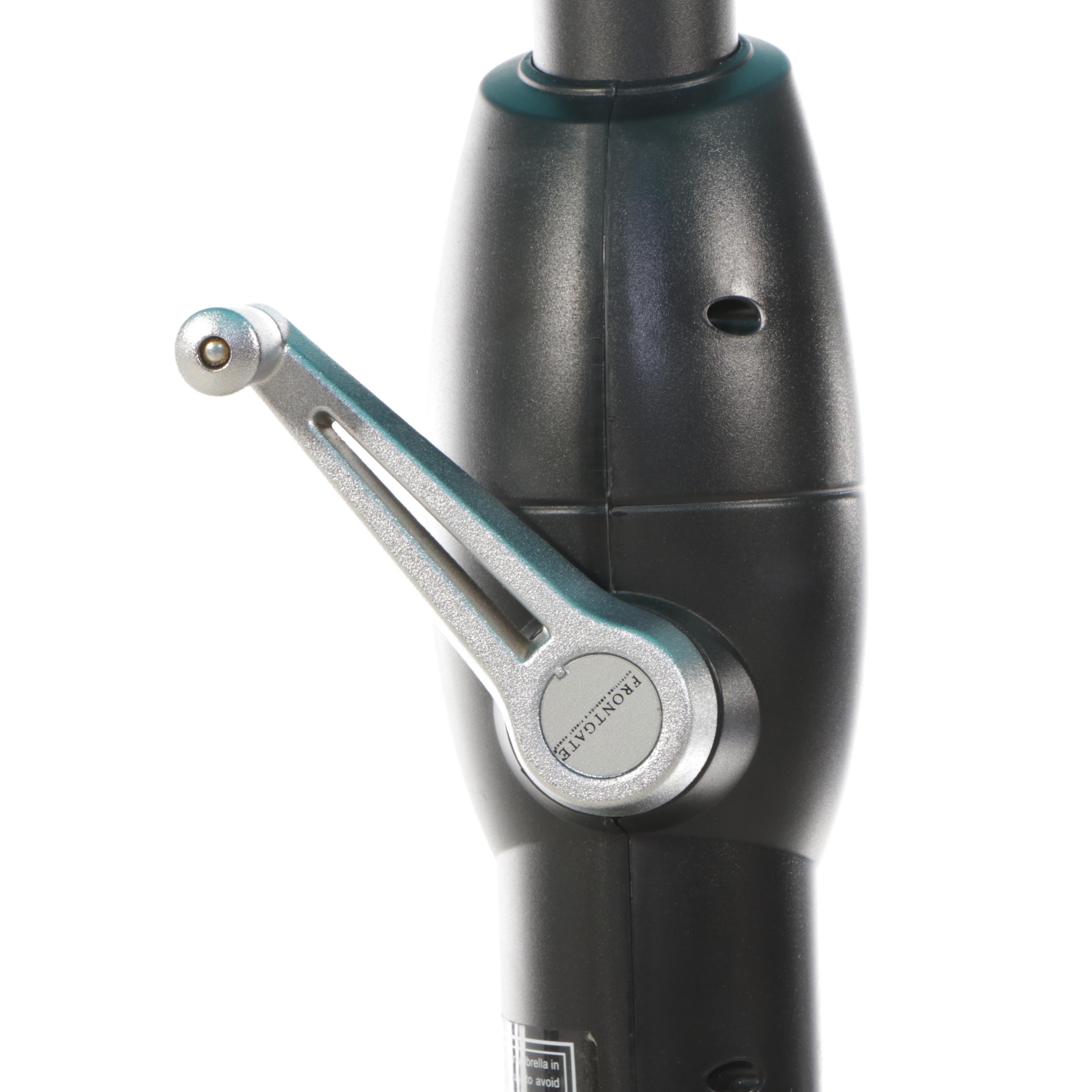 Frontgate Turquoise Patio Umbrella on Stand