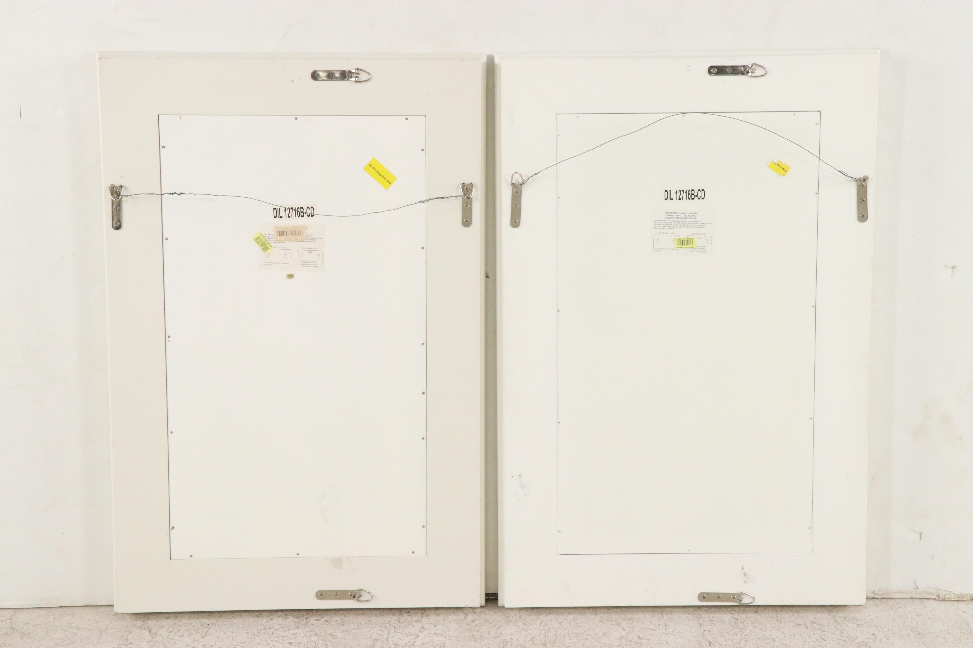 Pair of Cream Painted Victorian Style Wall Mirrors