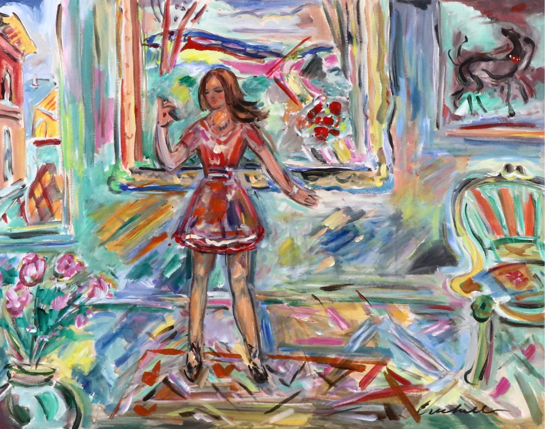 Beverly Erschell Postimpressionist Inspired Acrylic Painting