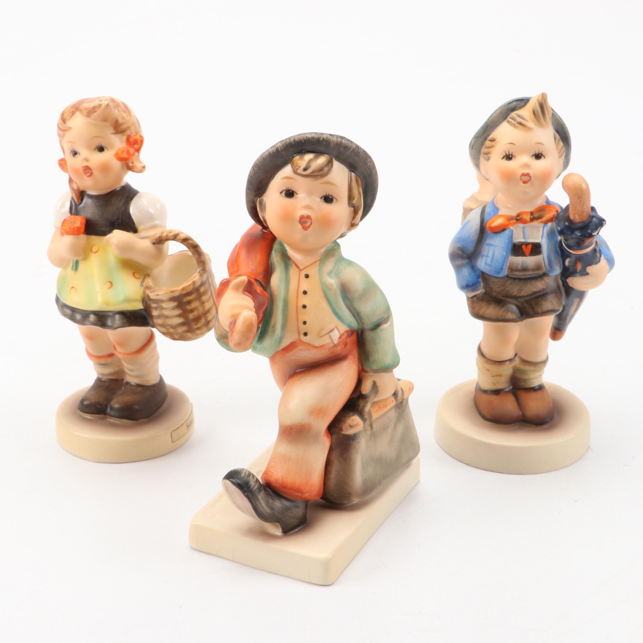 Goebel "Sister," "Home From Market" & Other Porcelain Figurines with More Décor