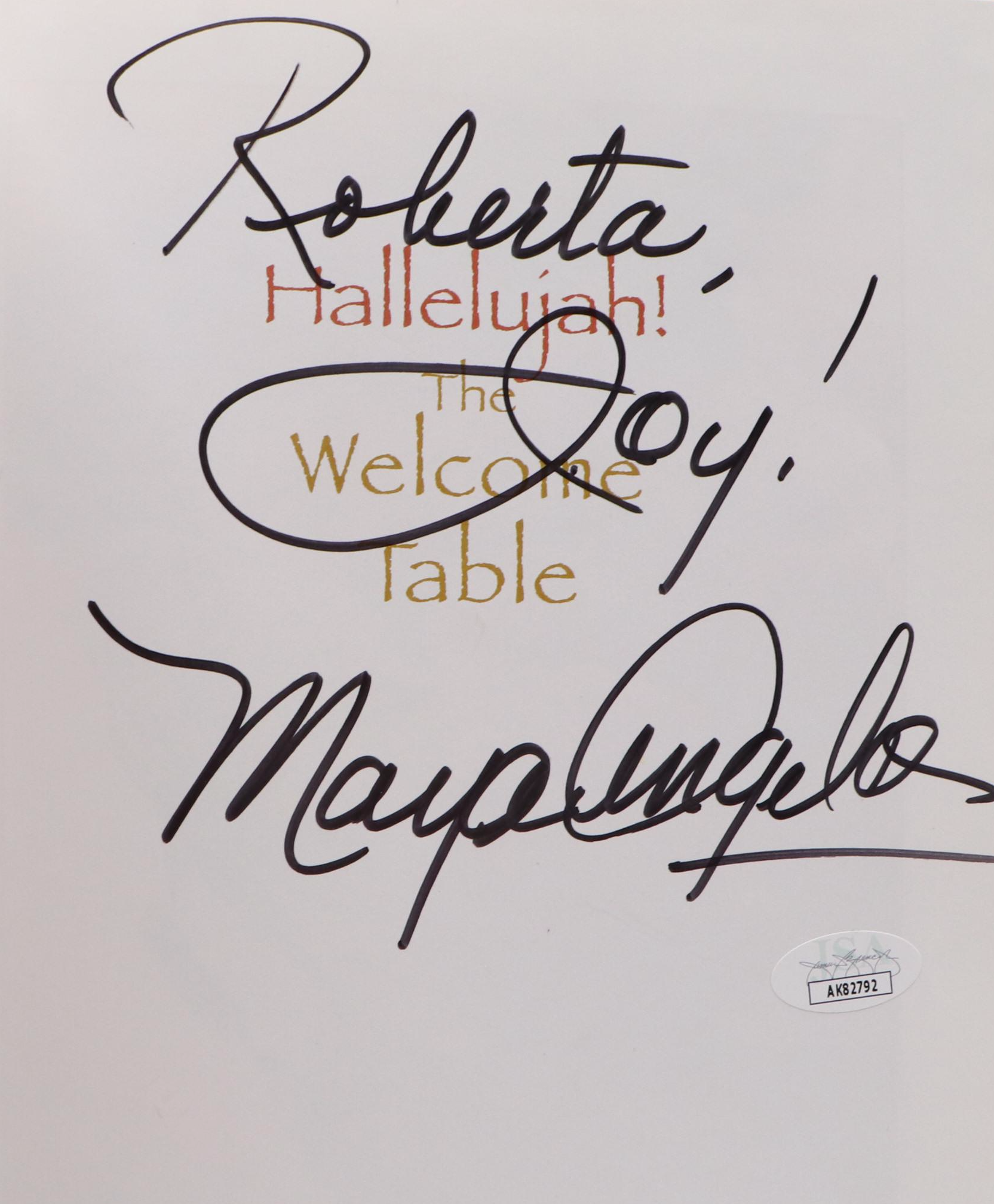 Maya Angelou Signed First Edition "Hallelujah! The Welcome Table" Book, JSA