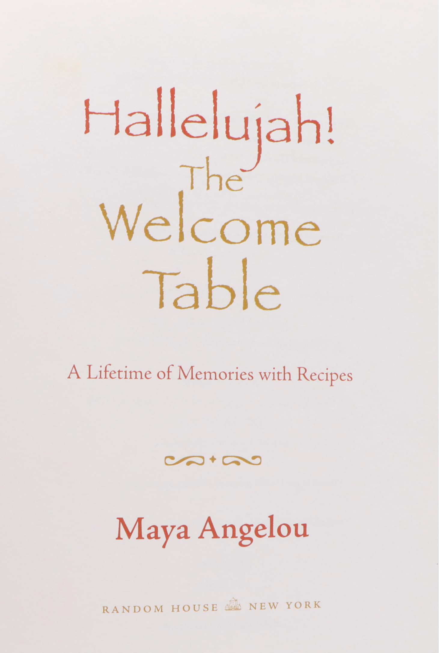 Maya Angelou Signed First Edition "Hallelujah! The Welcome Table" Book, JSA