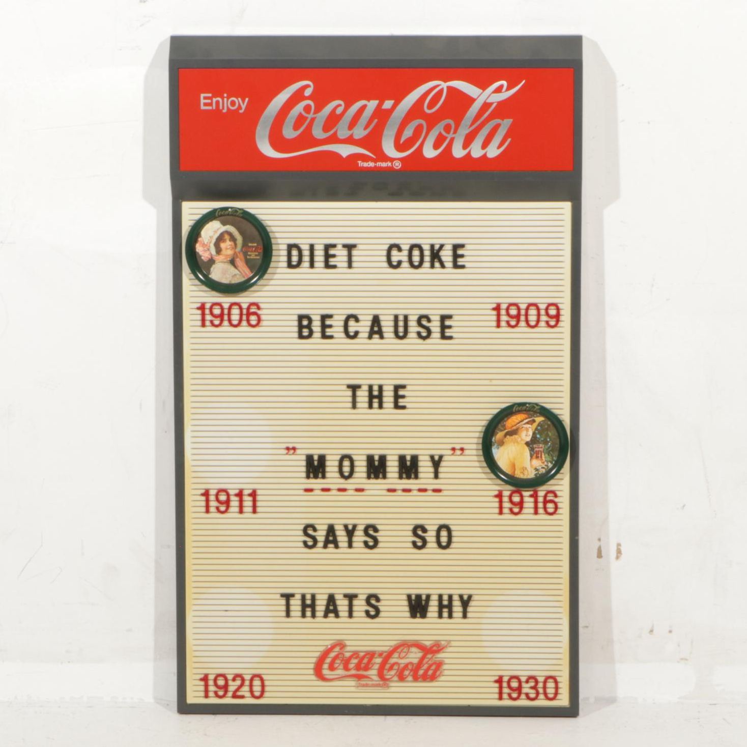 Enjoy Coca-Cola Restaurant Letter Board With Letters and Extras
