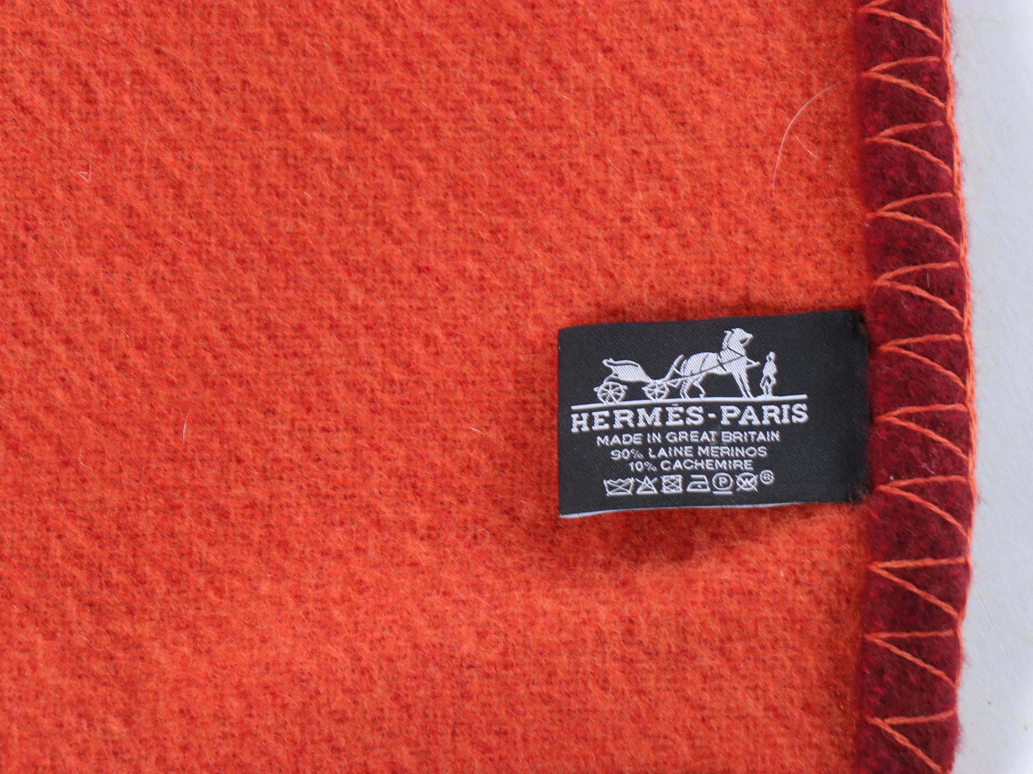 Hermès Merino Wool and Cashmere Throw Blanket