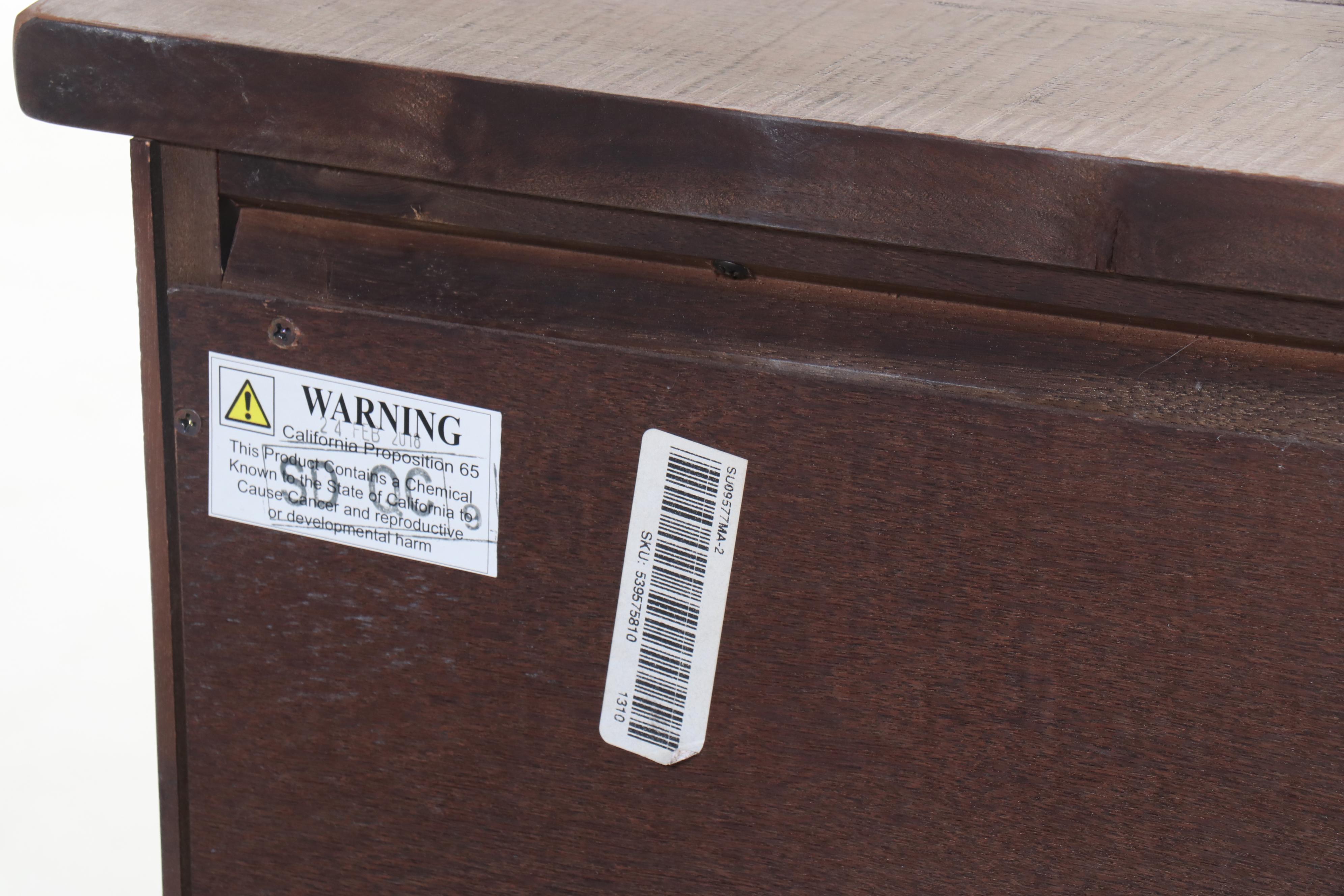 Contemporary Weathered Finish Wood Media Cabinet