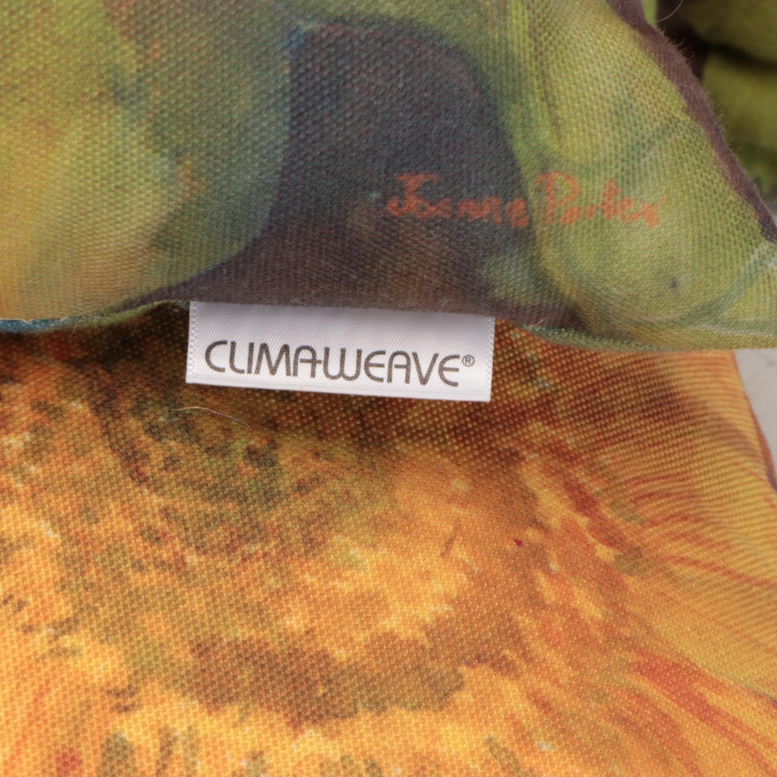 Climaweave Joanne Porter Sunflower Pattern Polyester Throw Pillows